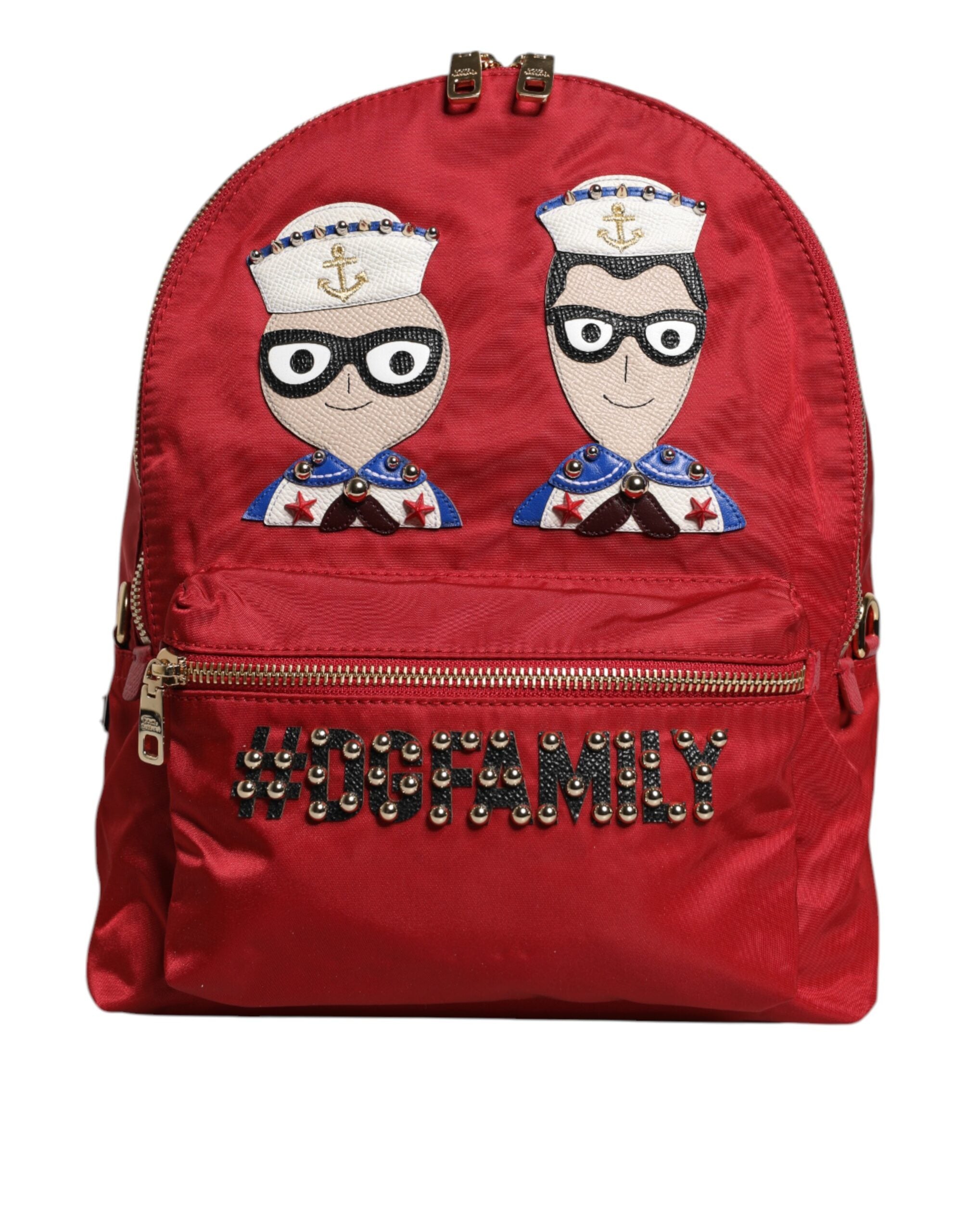 Dolce & Gabbana Rot #DGFAMILY VULCANO Verschönerung Rucksack Tasche-1