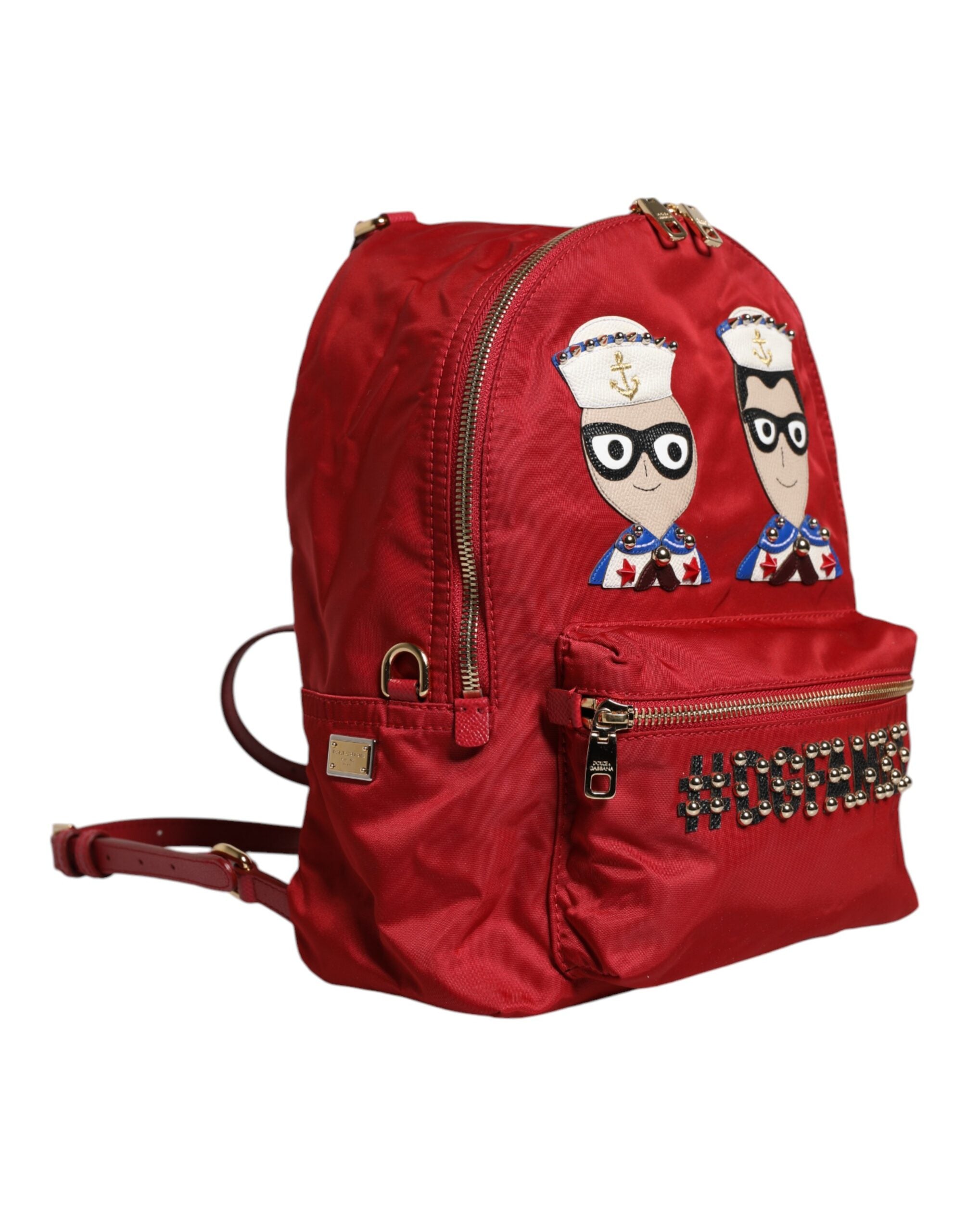 Dolce & Gabbana Rot #DGFAMILY VULCANO Verschönerung Rucksack Tasche-3