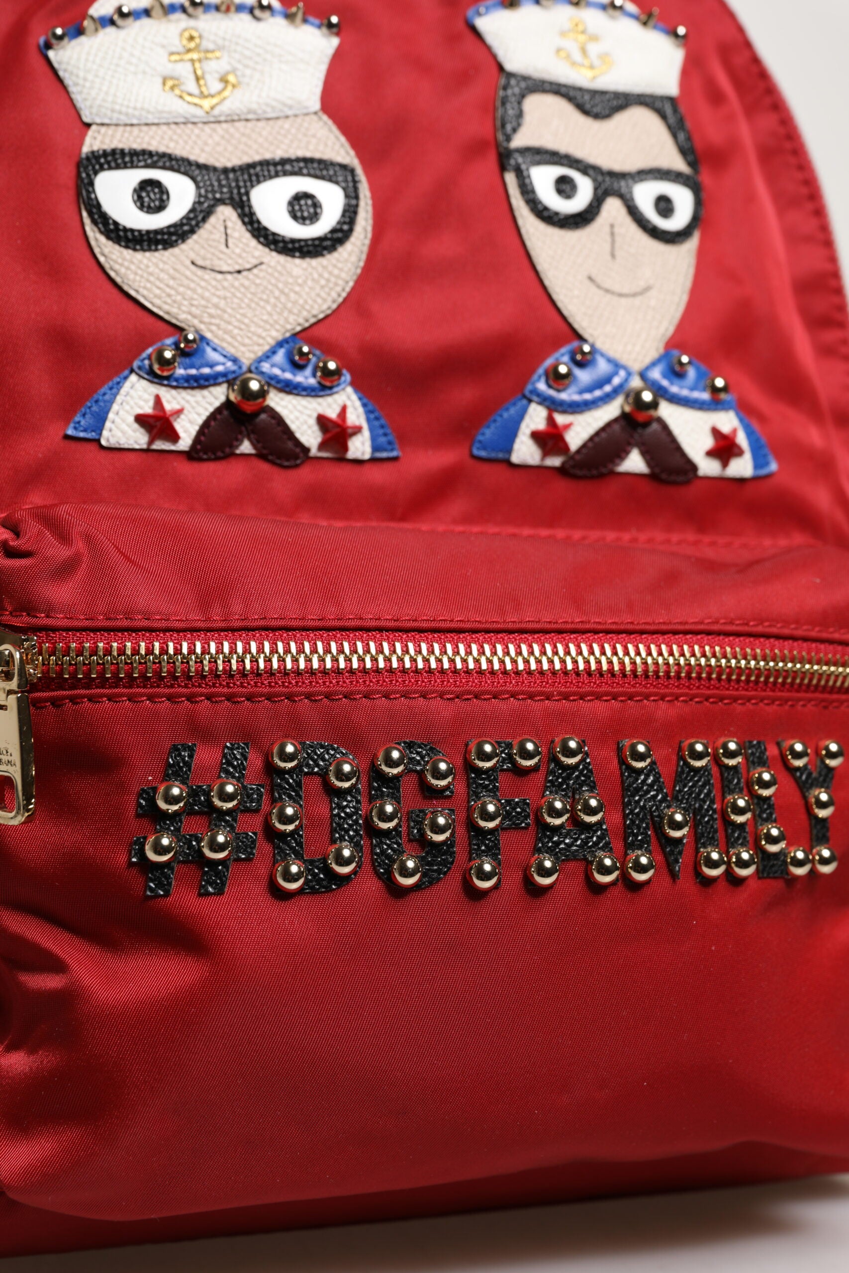 Dolce & Gabbana Rot #DGFAMILY VULCANO Verschönerung Rucksack Tasche-6