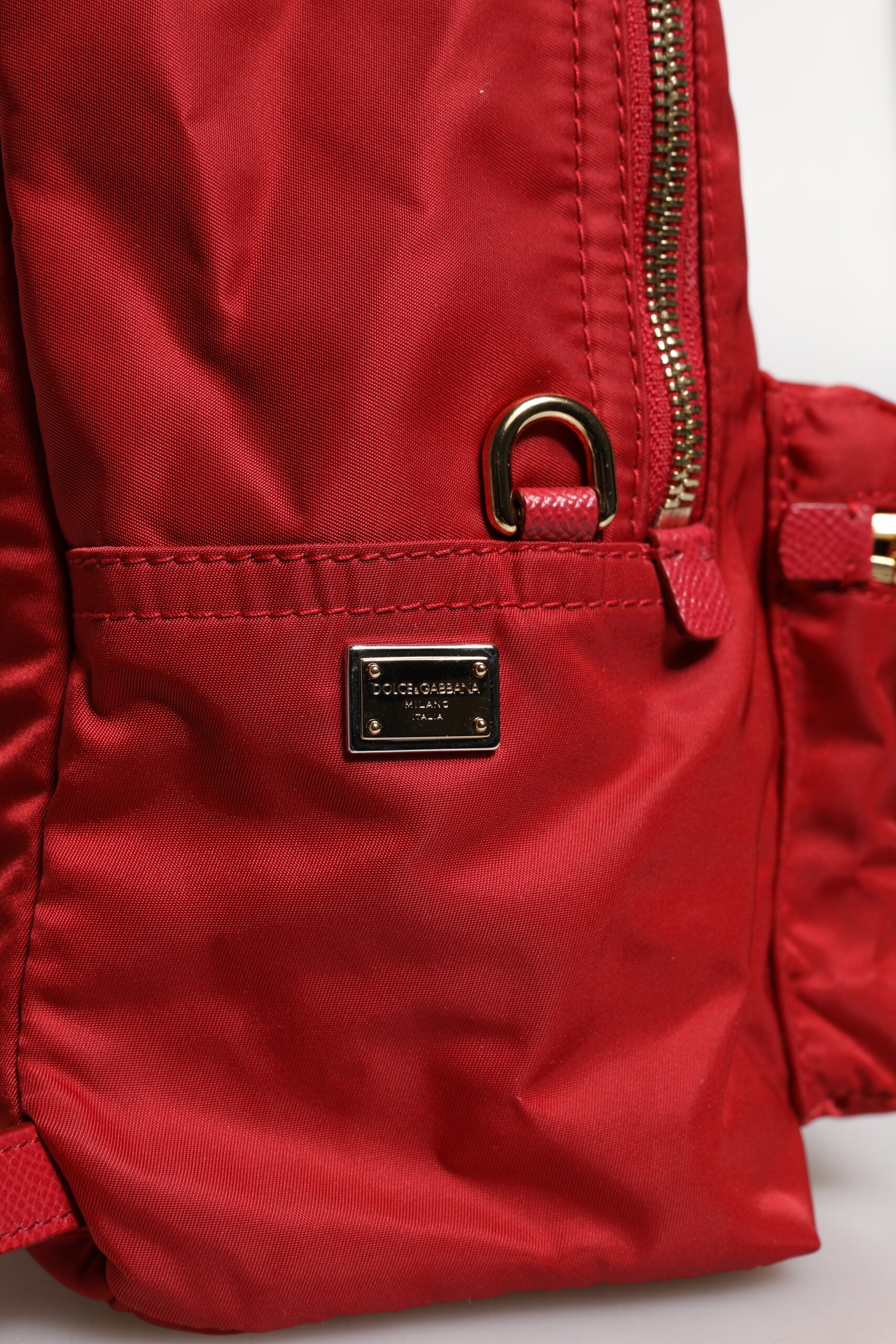 Dolce & Gabbana Rot #DGFAMILY VULCANO Verschönerung Rucksack Tasche-7