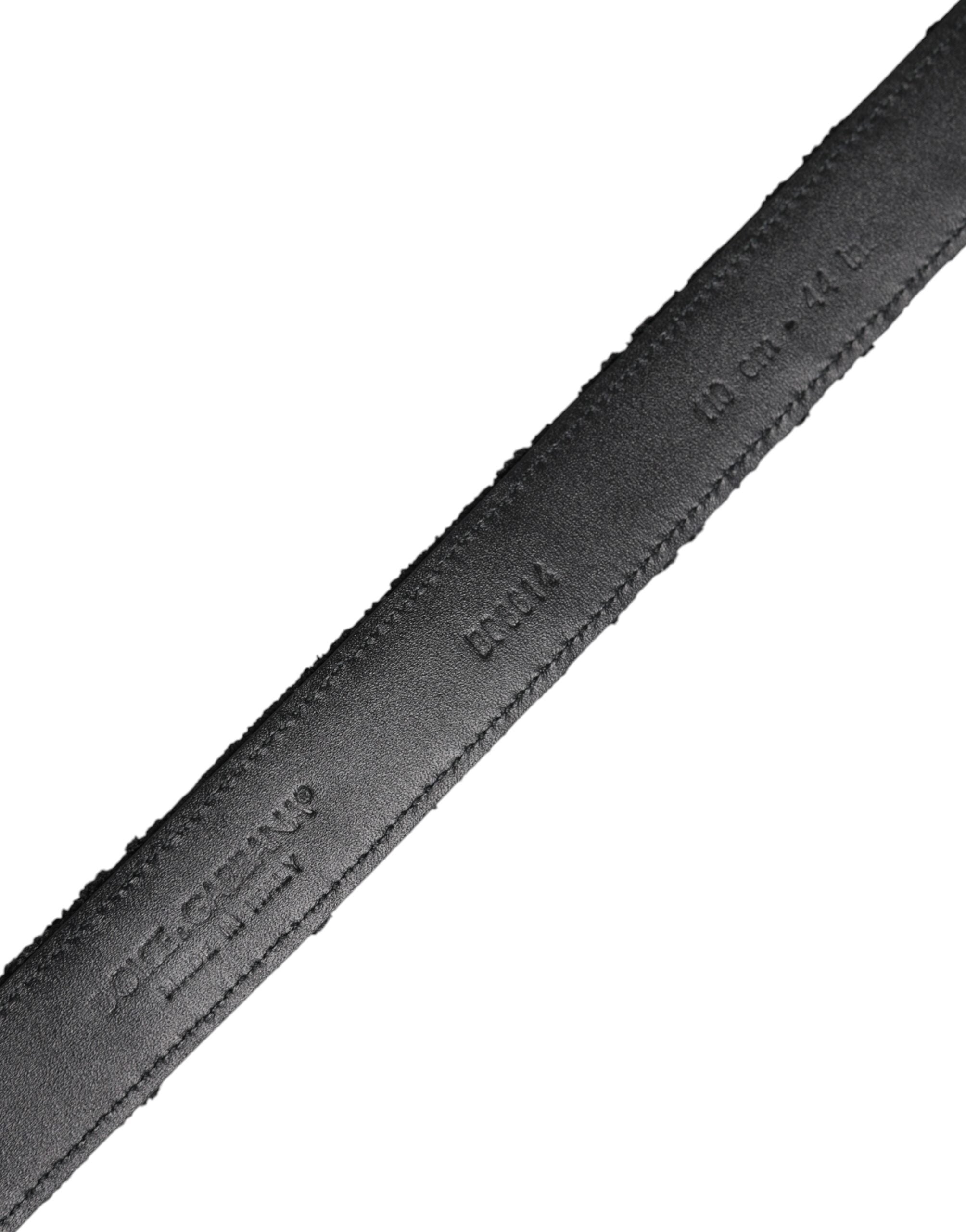 Dolce & Gabbana black cotton blend belt with silver metal buckle-5