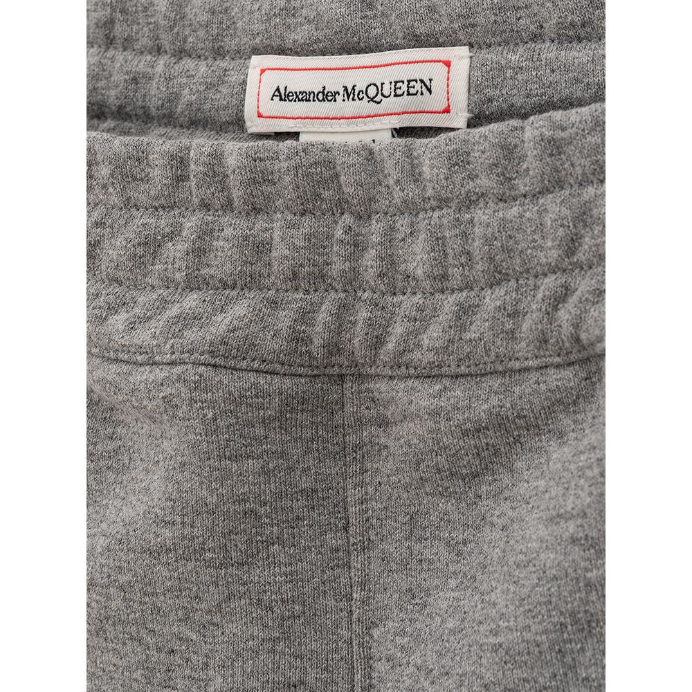Alexander McQueen chic grey trousers in a cotton blend-3