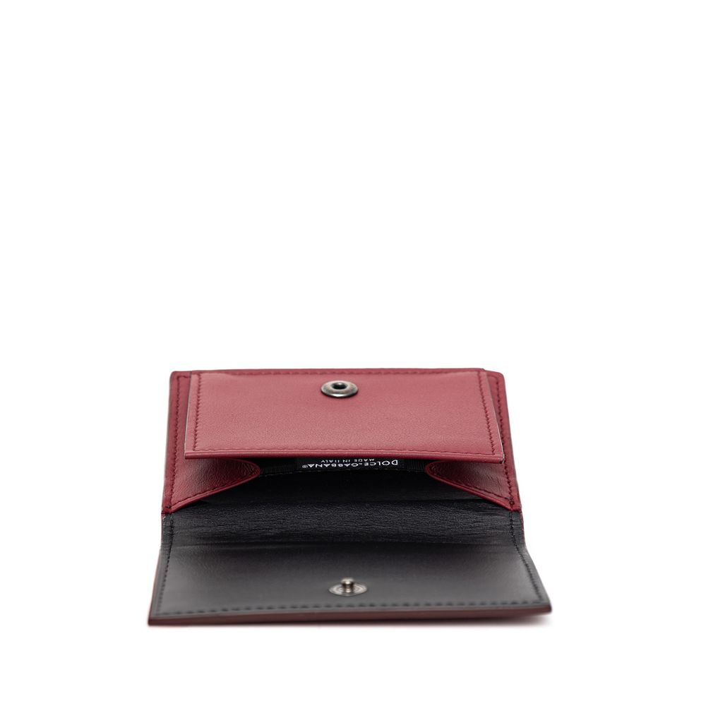 Dolce & Gabbana Brieftasche aus rotem Kalbsleder-4