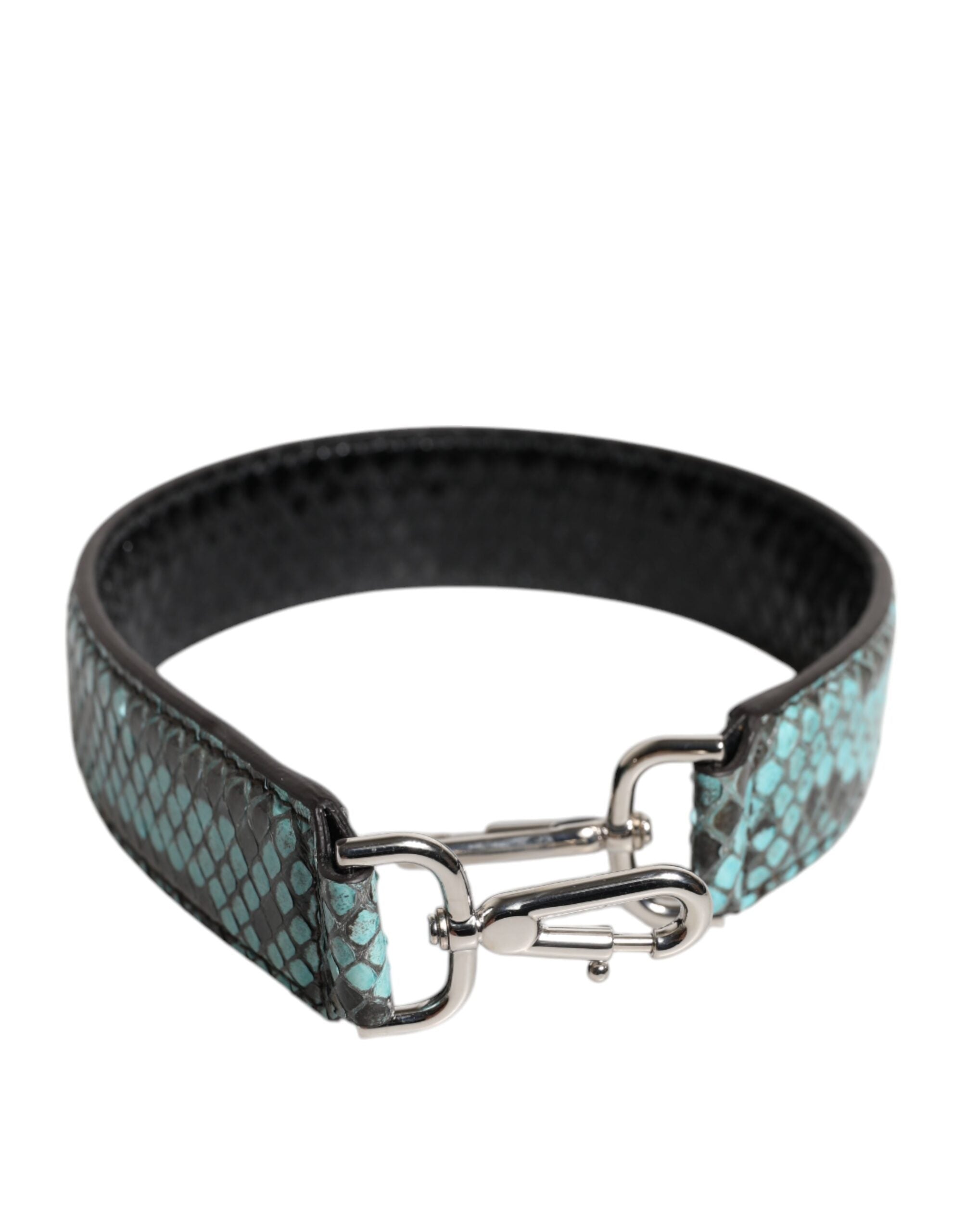 Dolce & Gabbana Black Blue Exotic Leather Bag Shoulder Strap-2