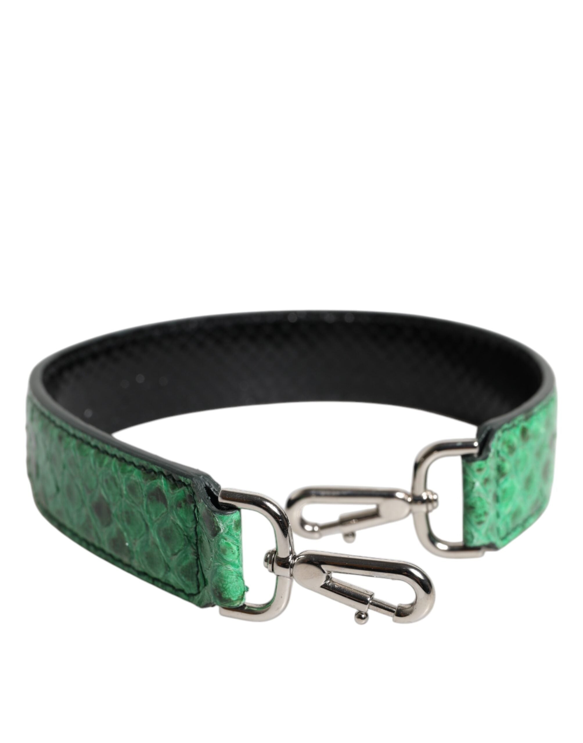 Dolce & Gabbana Black Green Exotic Leather Bag Shoulder Strap-1