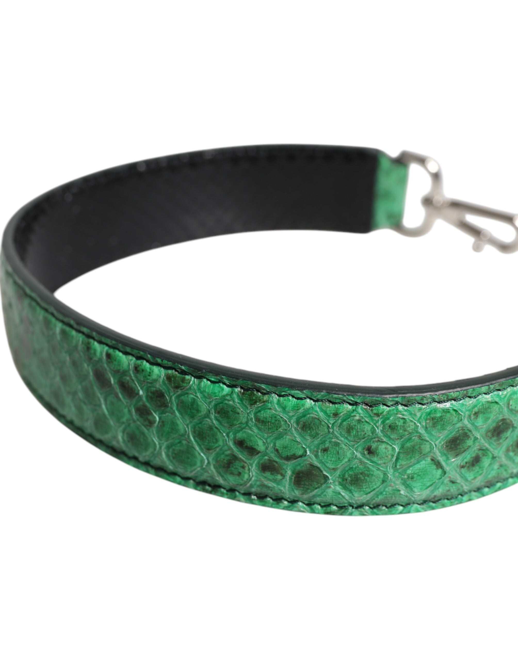 Dolce & Gabbana Black Green Exotic Leather Bag Shoulder Strap-3