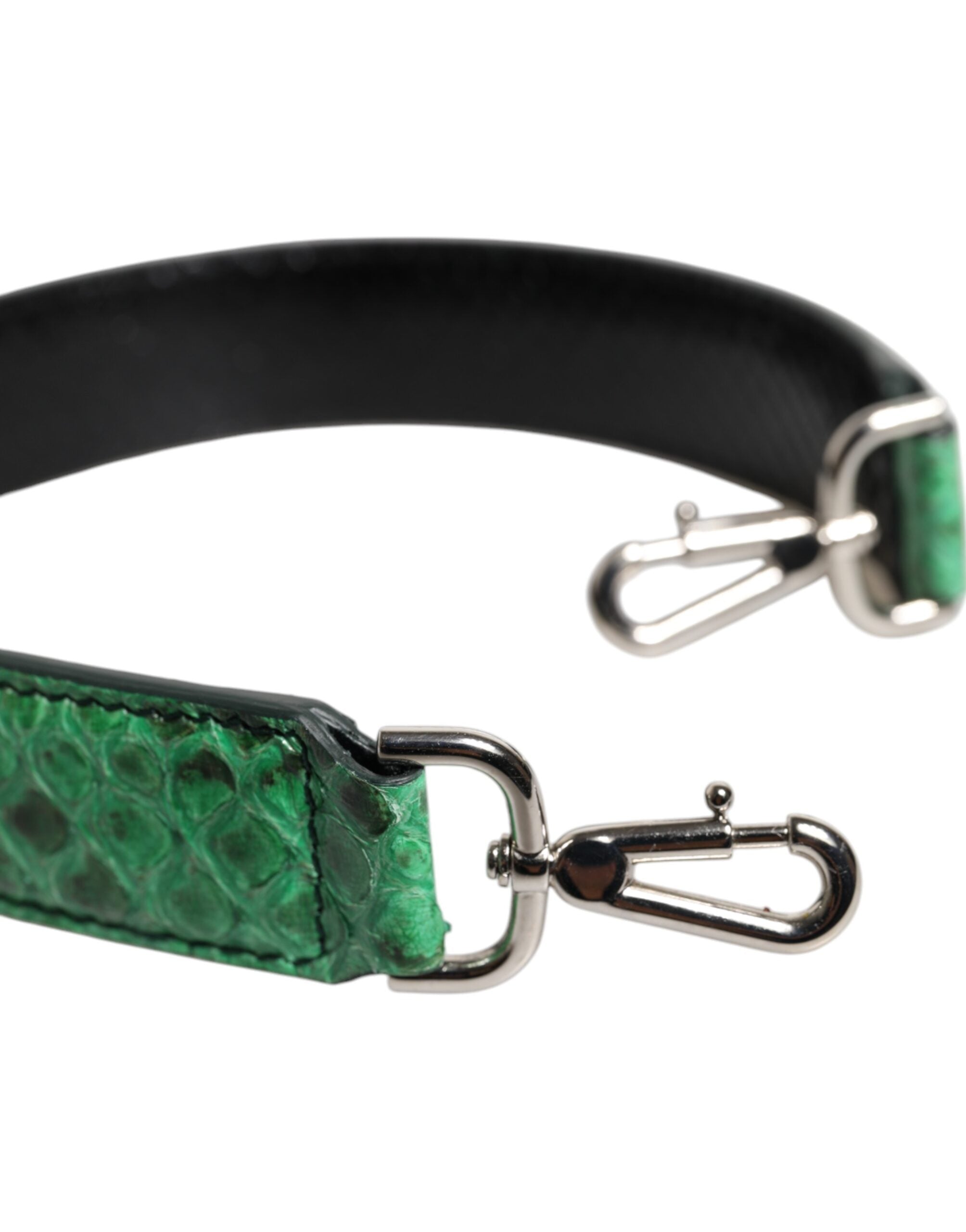 Dolce & Gabbana Black Green Exotic Leather Bag Shoulder Strap-5