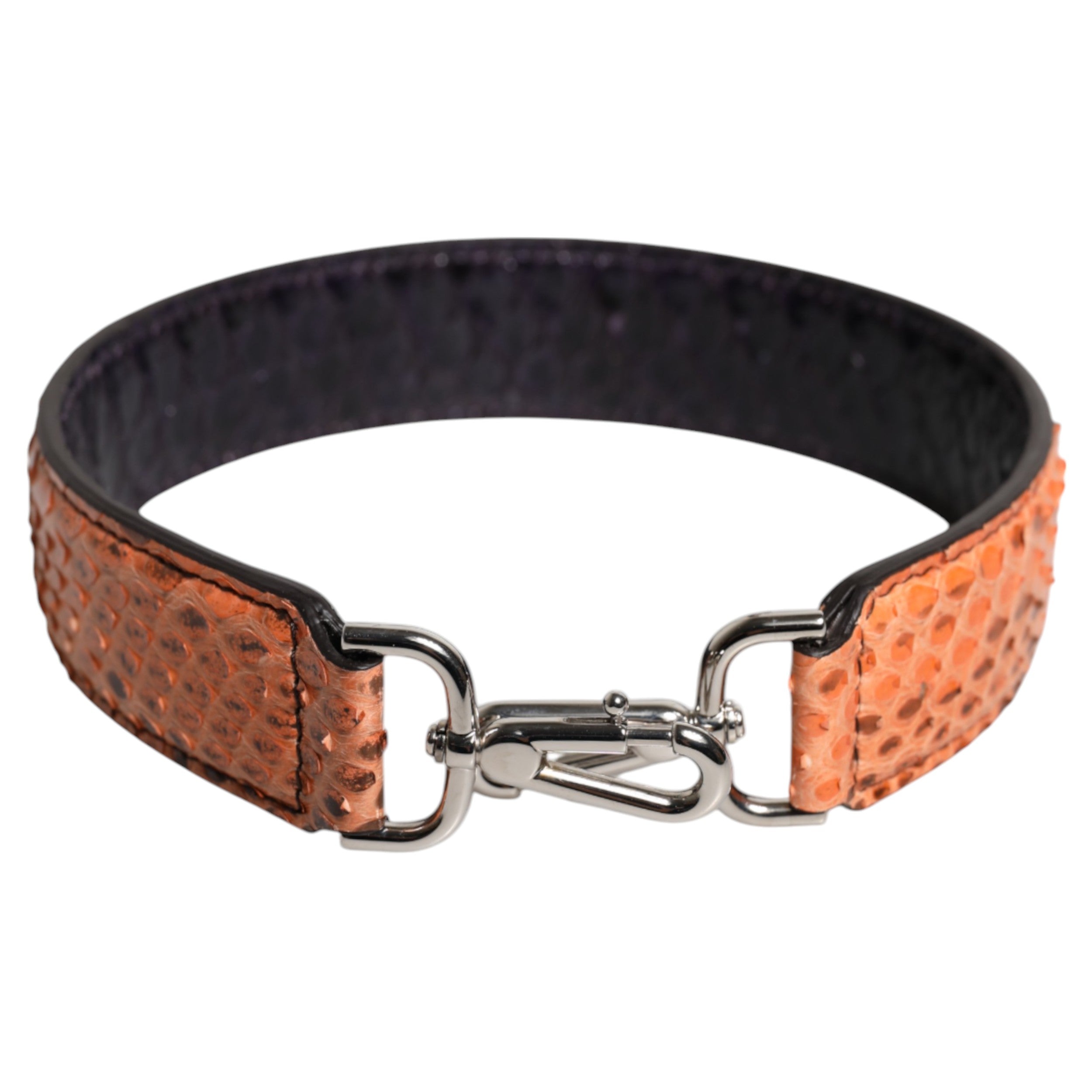 Dolce & Gabbana Black Beige Exotic Leather Bag Shoulder Strap-3