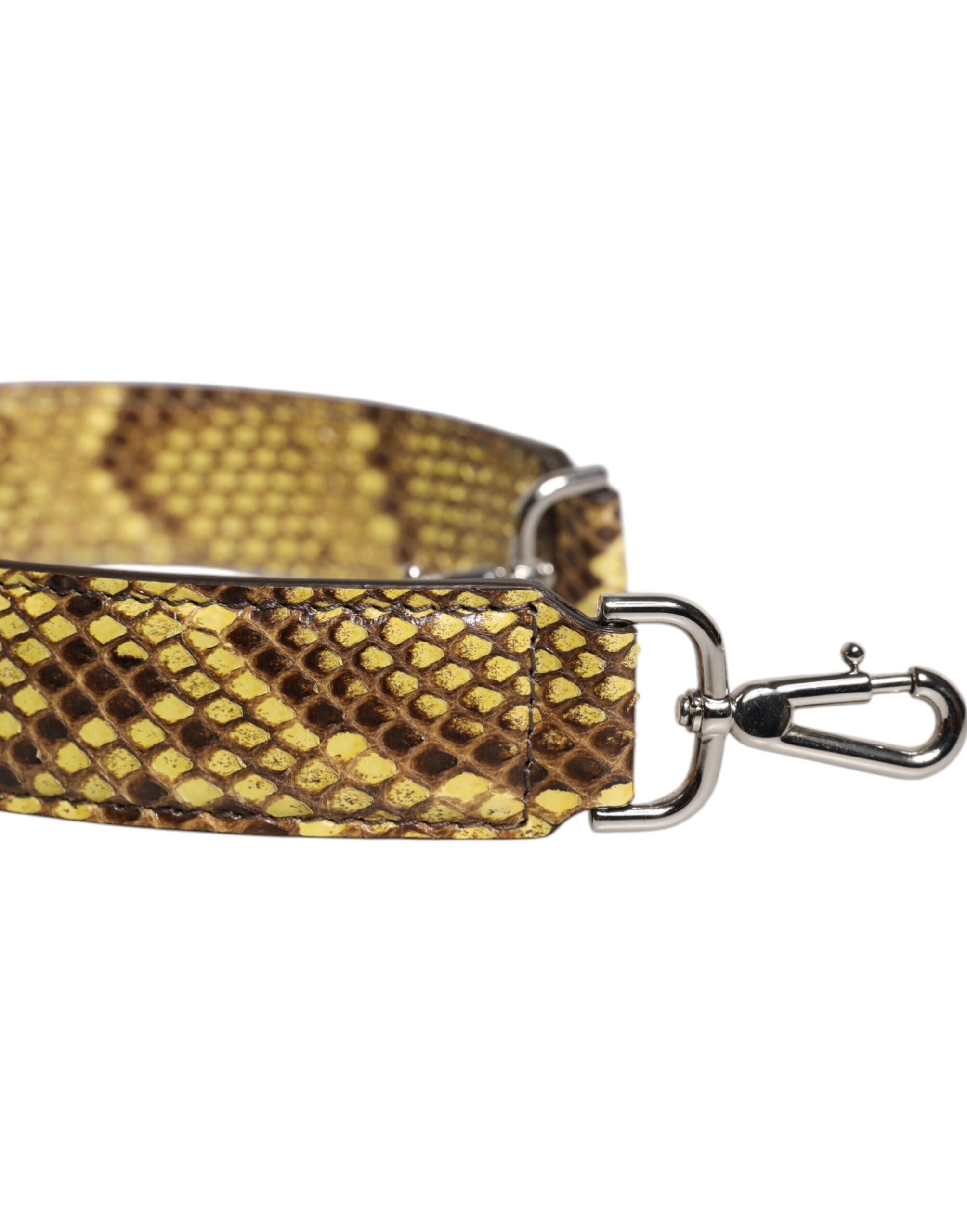 Dolce & Gabbana Yellow Exotic Leather Bag with Shoulder Strap-3