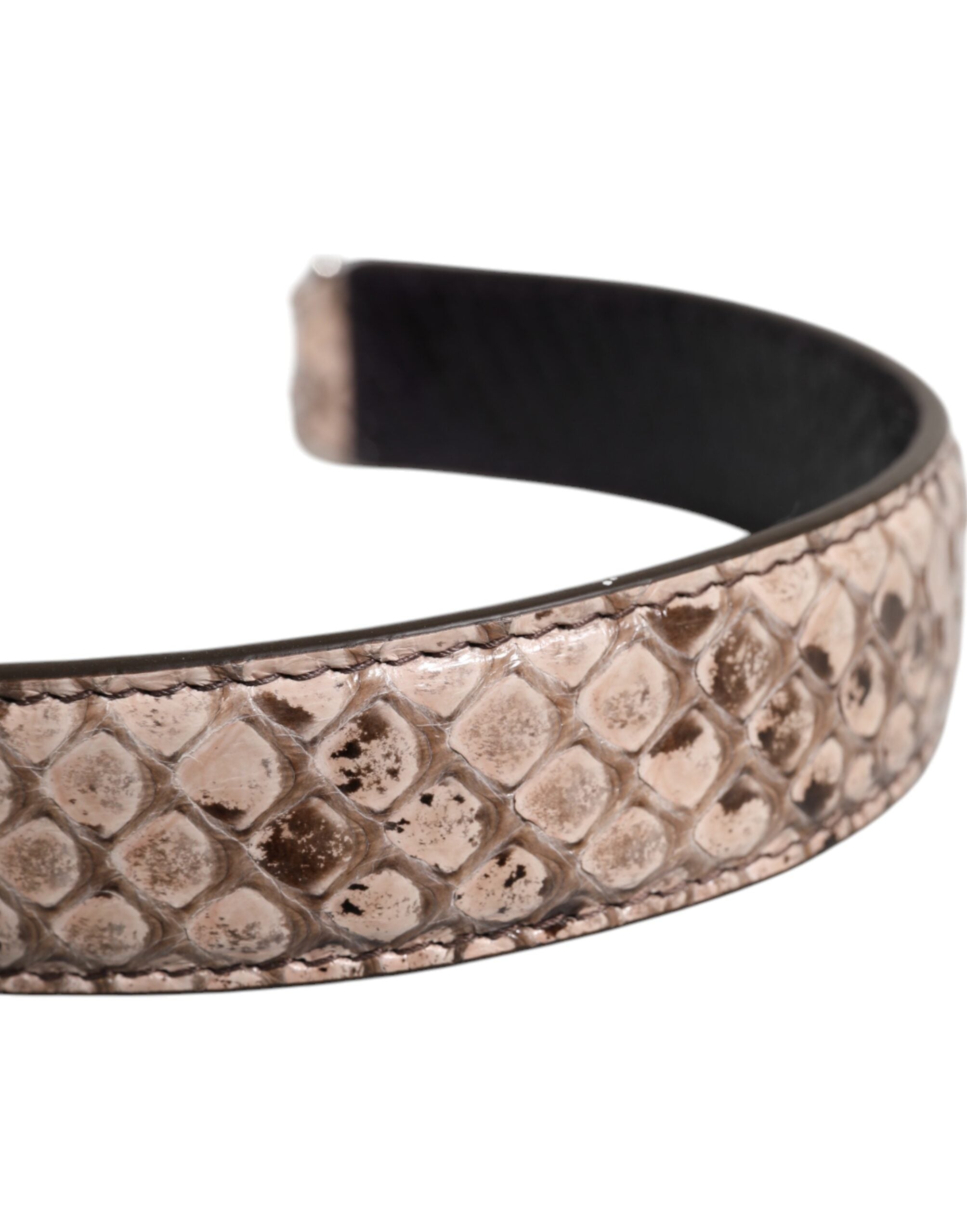 Dolce & Gabbana Black Cream Exotic Leather Bag Shoulder Strap-5