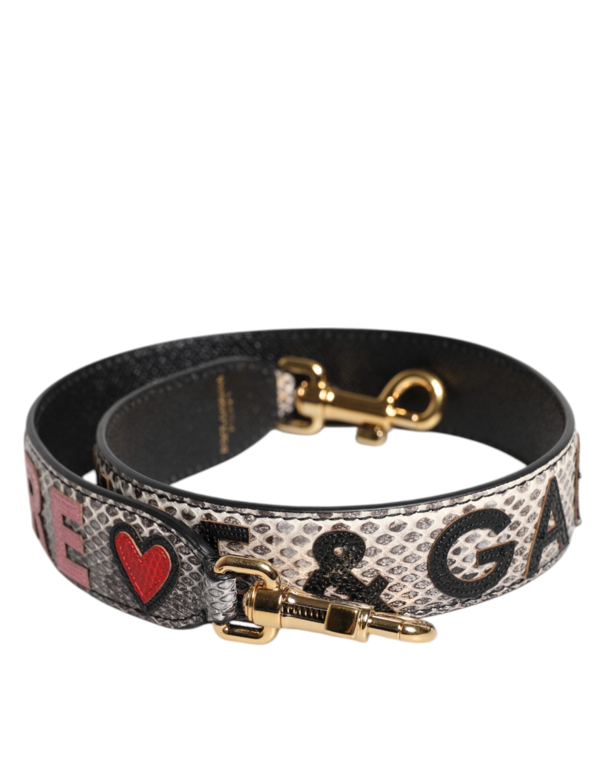 Correa de hombro para bolso con parche DG AMORE multicolor de Dolce & Gabbana-1