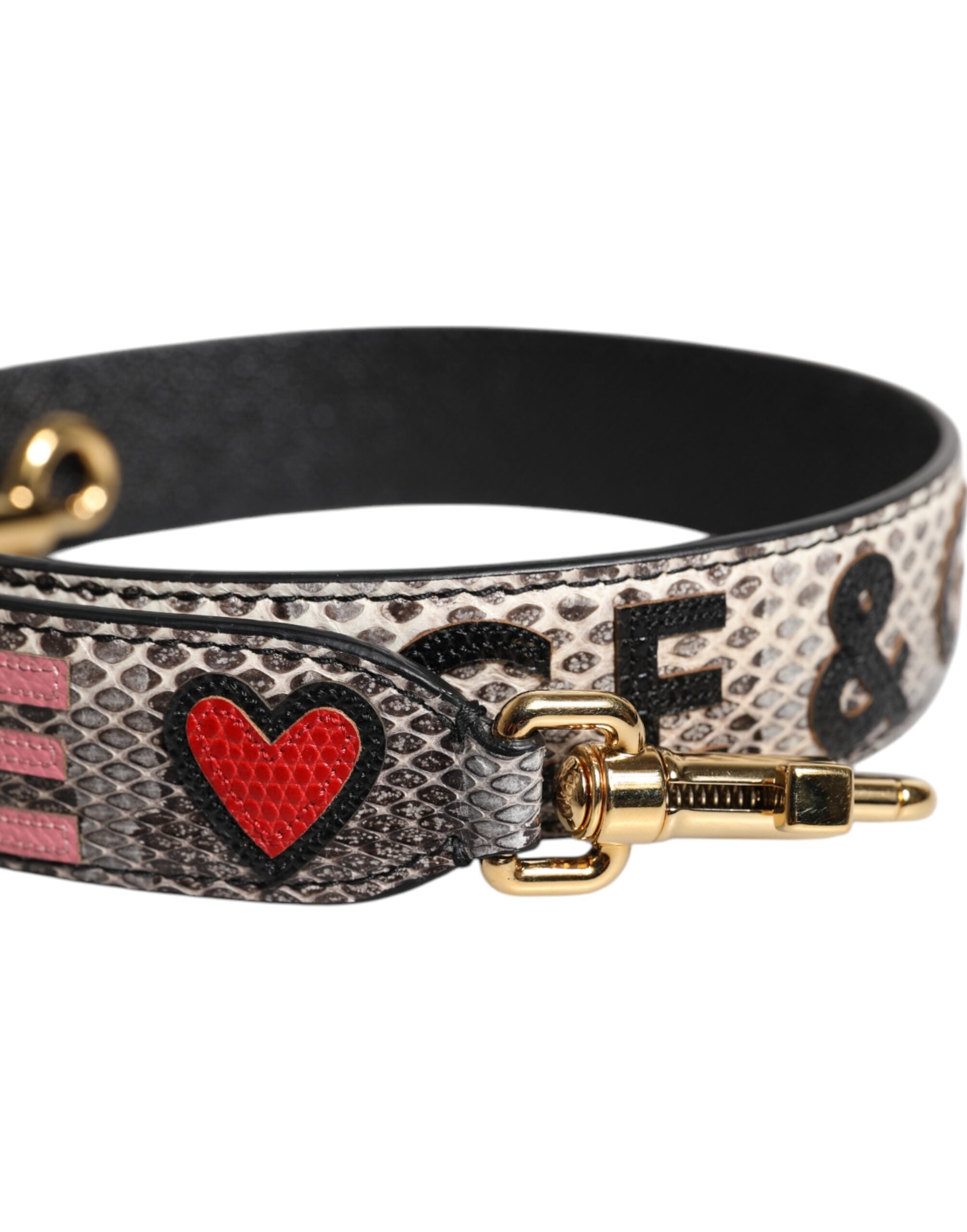 Correa de hombro para bolso con parche DG AMORE multicolor de Dolce & Gabbana-3