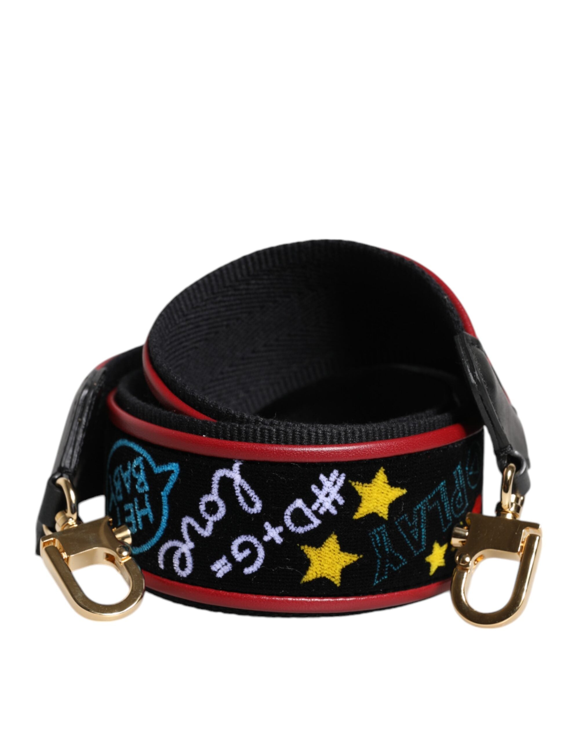 Dolce & Gabbana Black printed cotton bag with shoulder strap-2