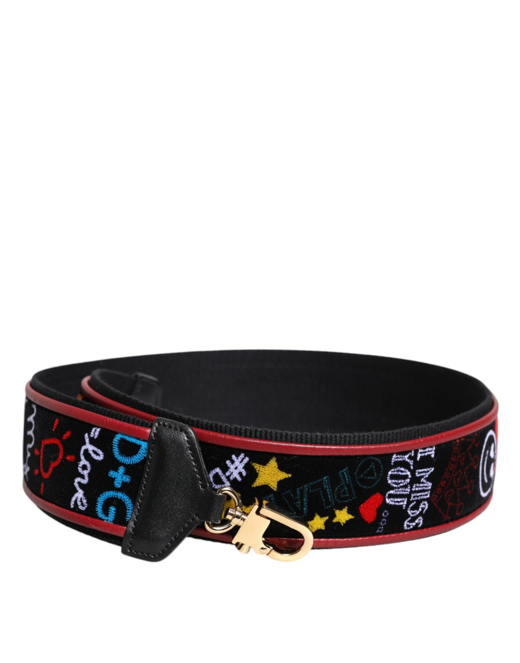 Dolce & Gabbana Black printed cotton bag with shoulder strap-3