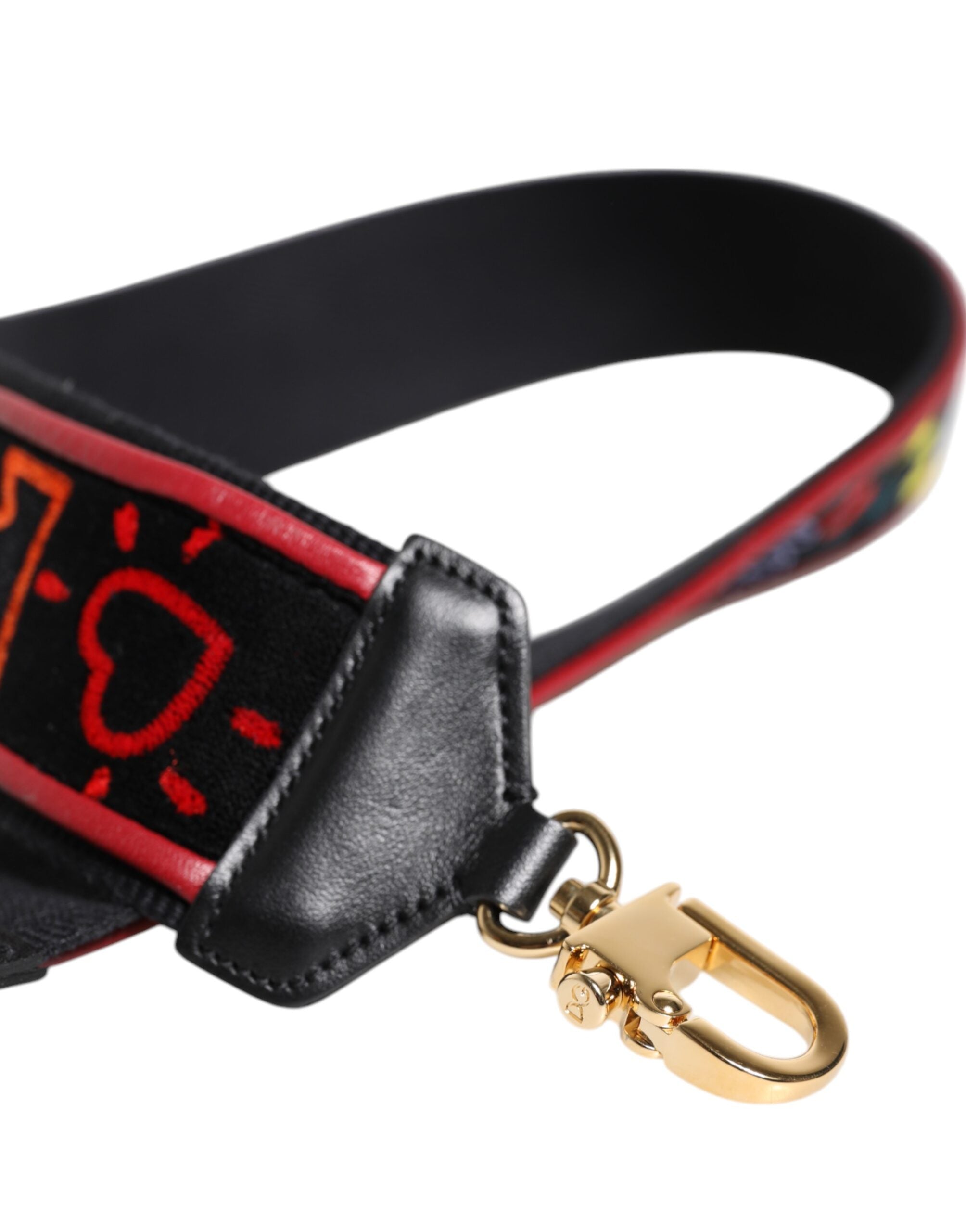 Dolce & Gabbana Black printed cotton bag with shoulder strap-5