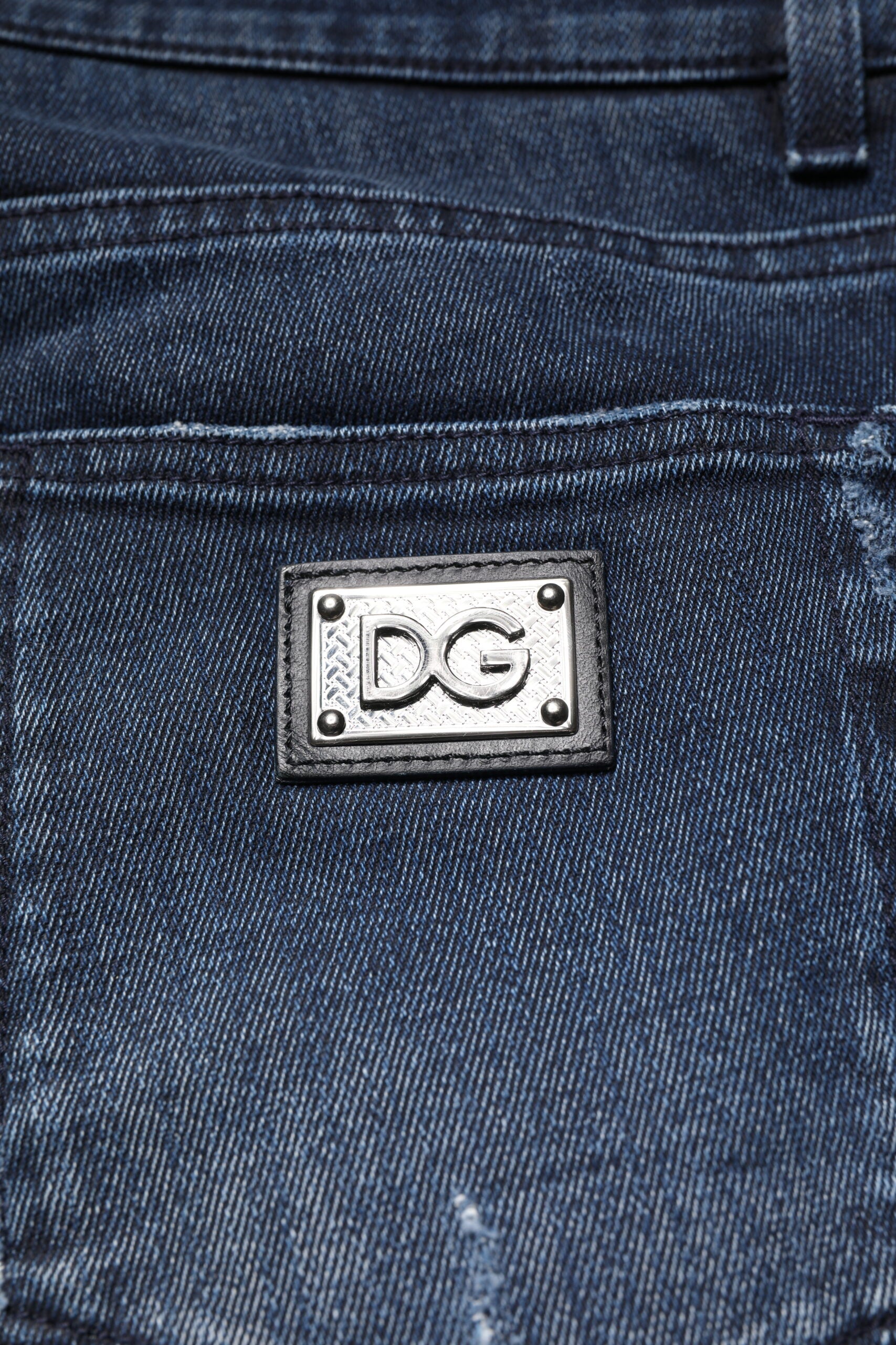 Dolce & Gabbana Blue Cotton Stretch Skinny Denim Jeans for Men-5