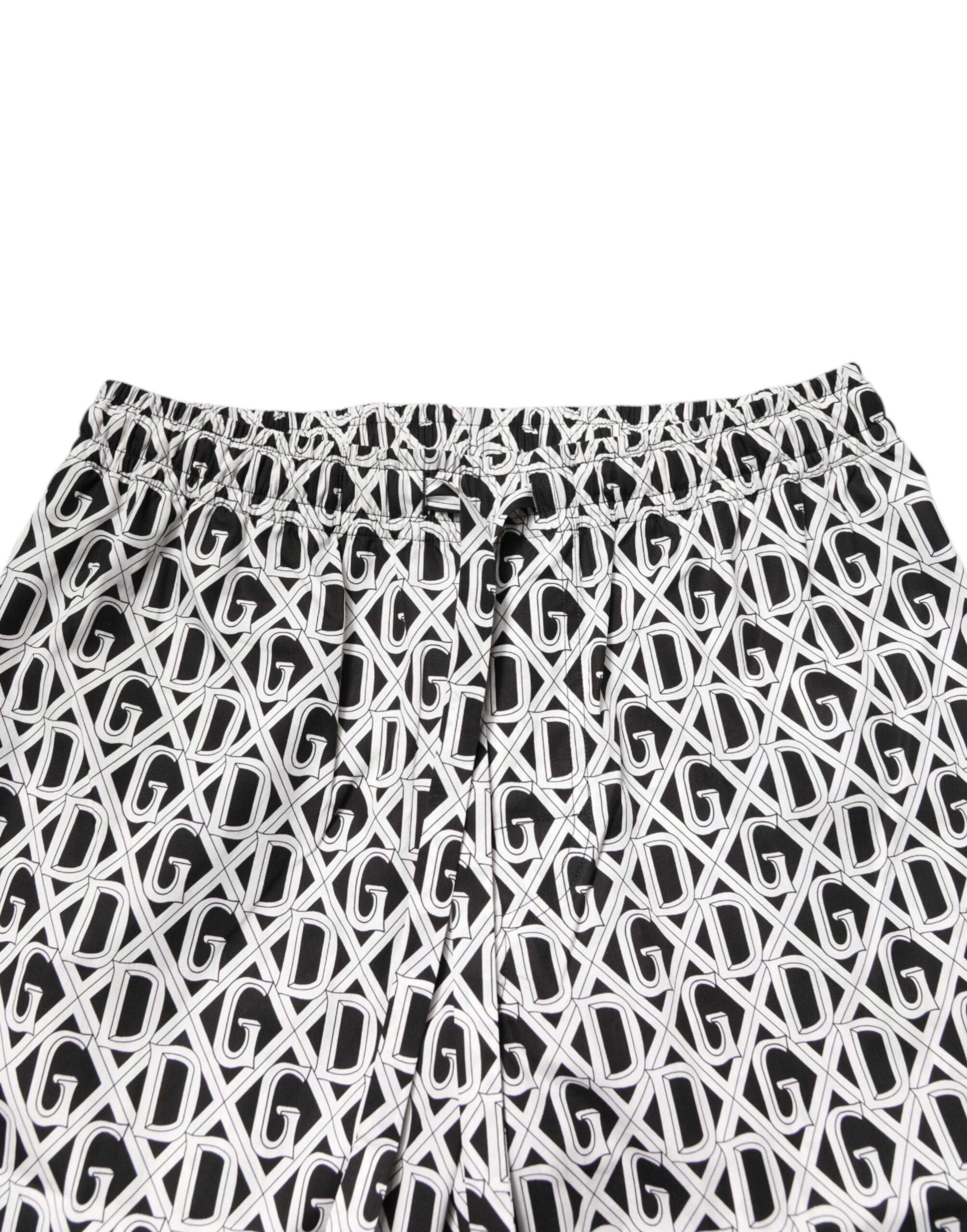 Pijama de algodón con estampado DG en blanco y negro de Dolce & Gabbana-6
