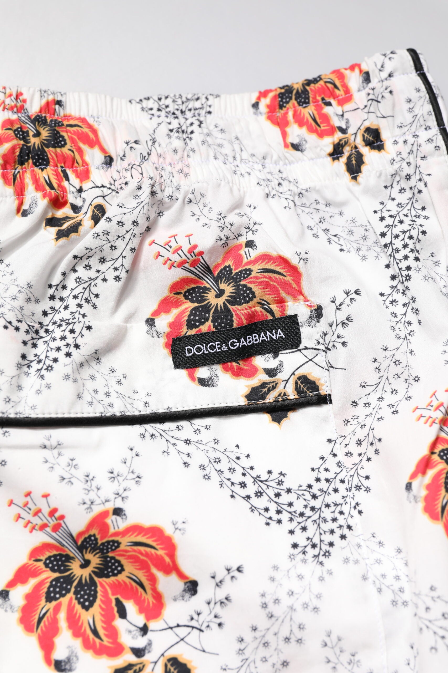 Dolce & Gabbana Multicolor Floral Print Cotton Pyjama Set Nightwear-8