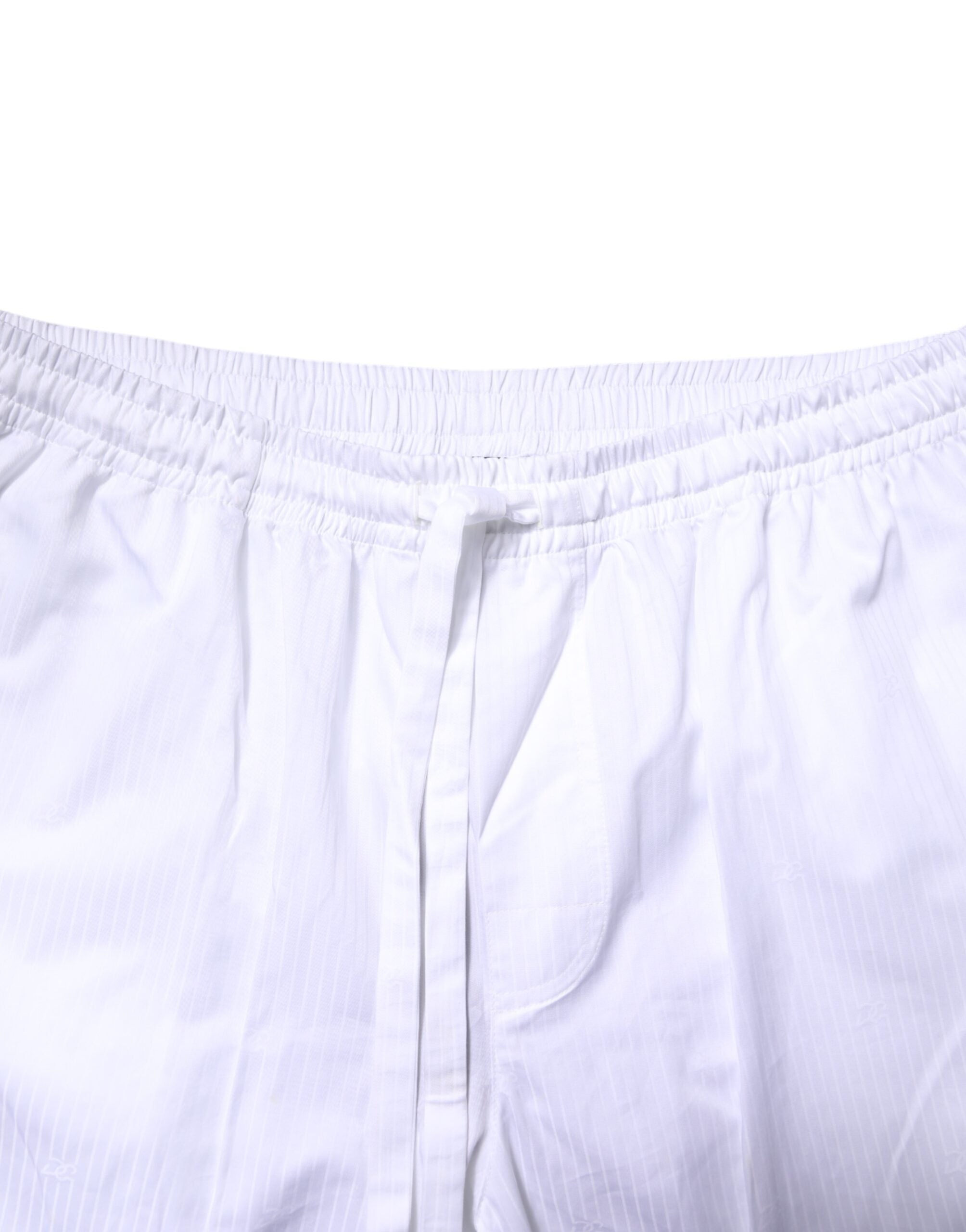 Dolce & Gabbana White Cotton Shirt and Pants Pyjama Set Sleepwear-8