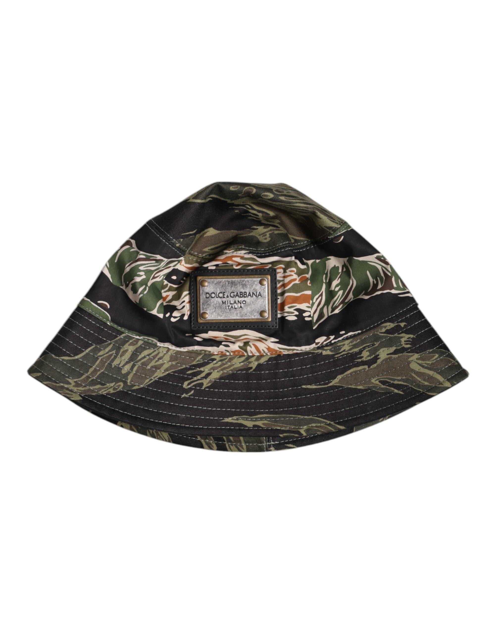 Dolce & Gabbana Multicolor DG Plaque Breite Krempe Eimer Hut-3