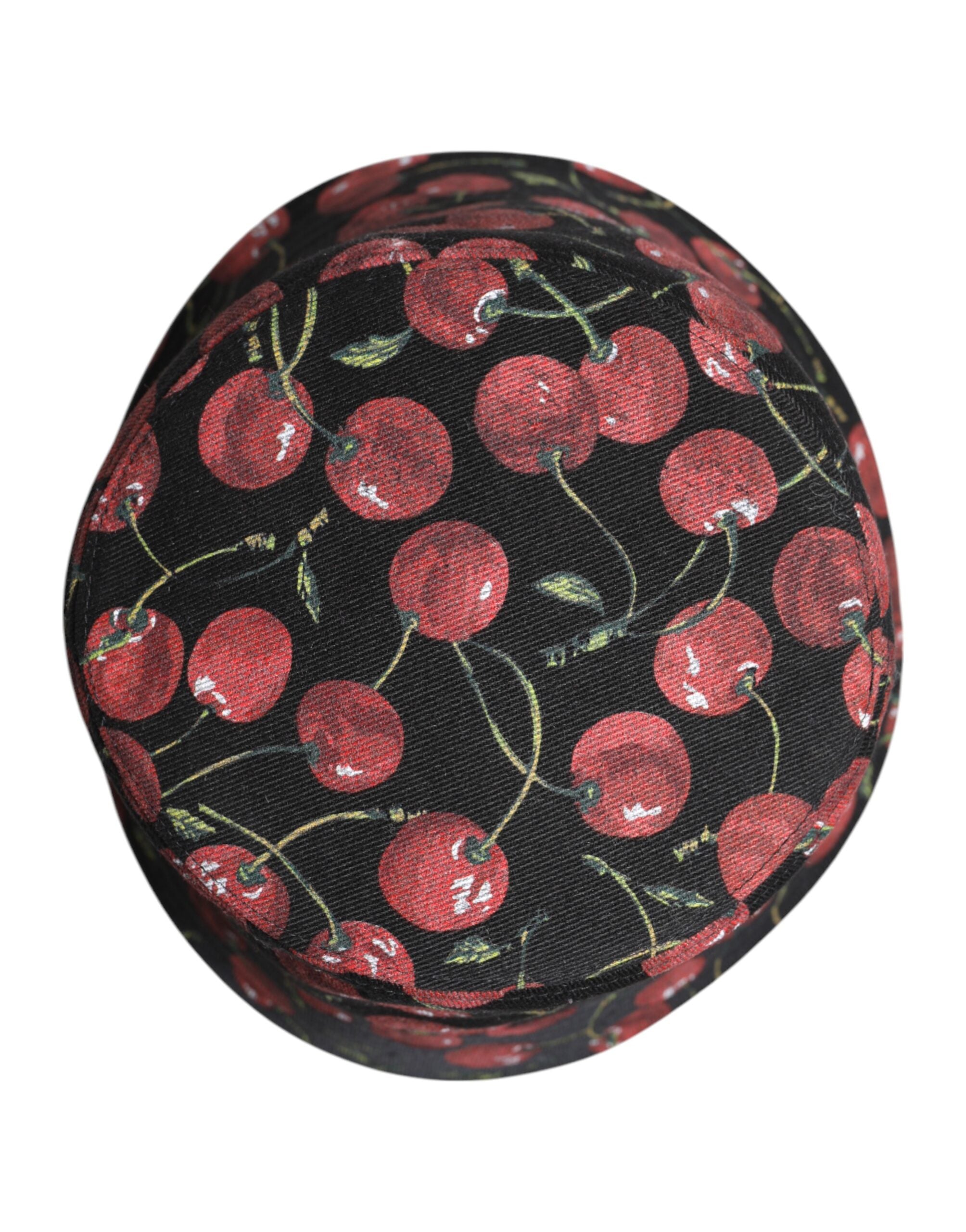 Dolce & Gabbana Black Cotton Bucket Hat with Wide Brim-4
