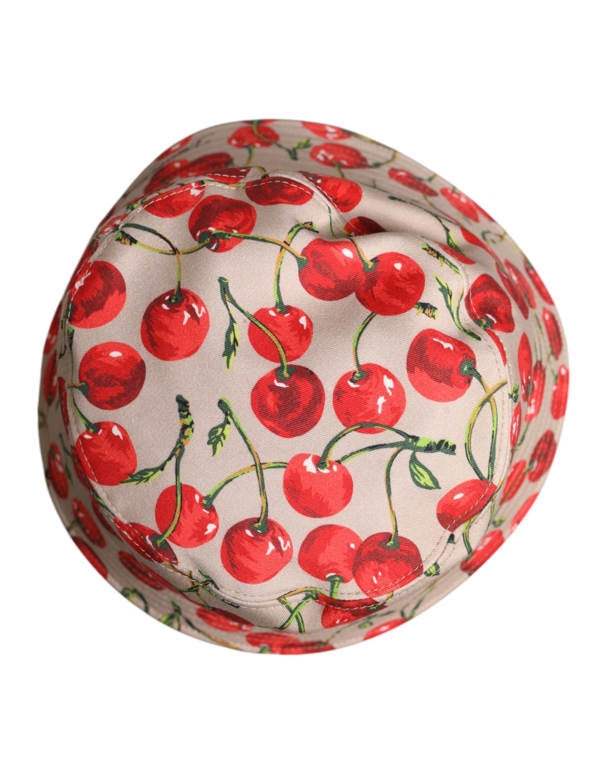Dolce & Gabbana beige cotton printed wide brim bucket hat-4