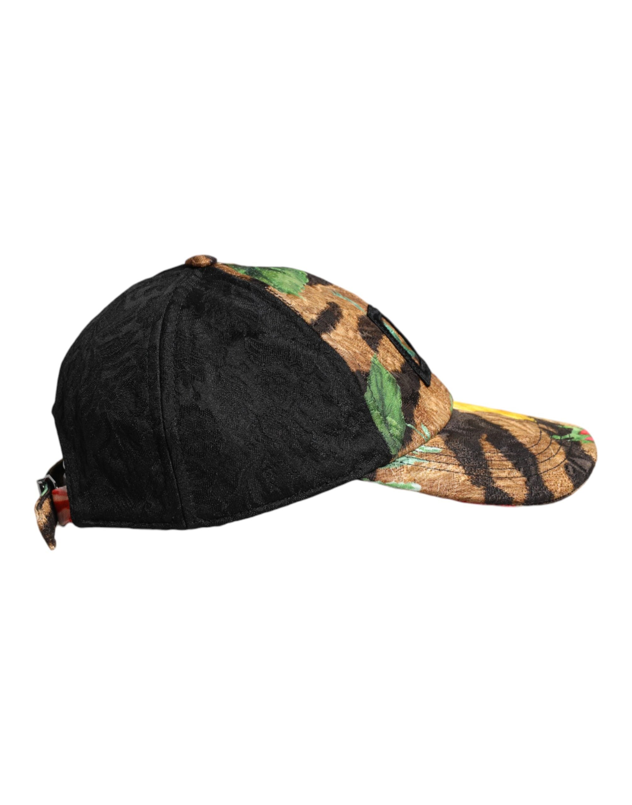 Gorra de béisbol de 6 paneles con parche del logotipo DG multicolor de Dolce & Gabbana-4