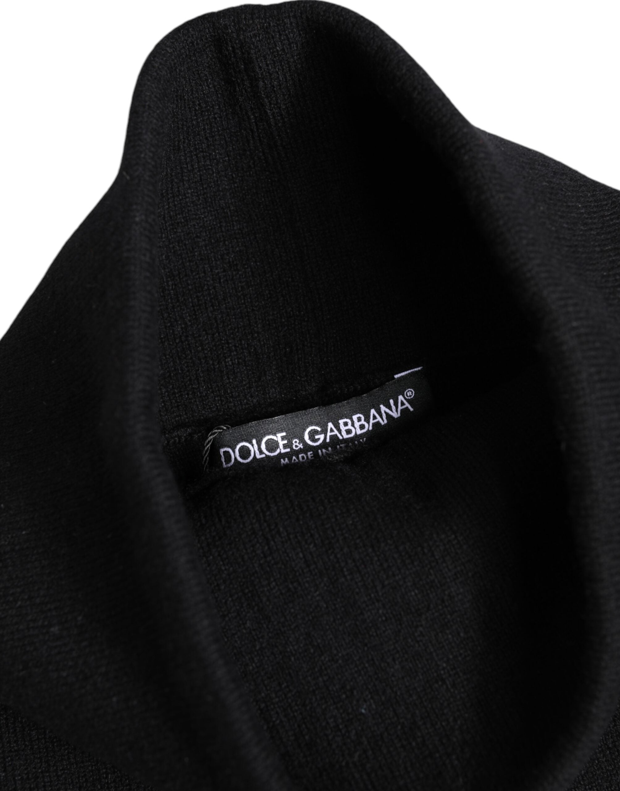 Bufanda y fular de punto de cachemira negro de Dolce & Gabbana-5