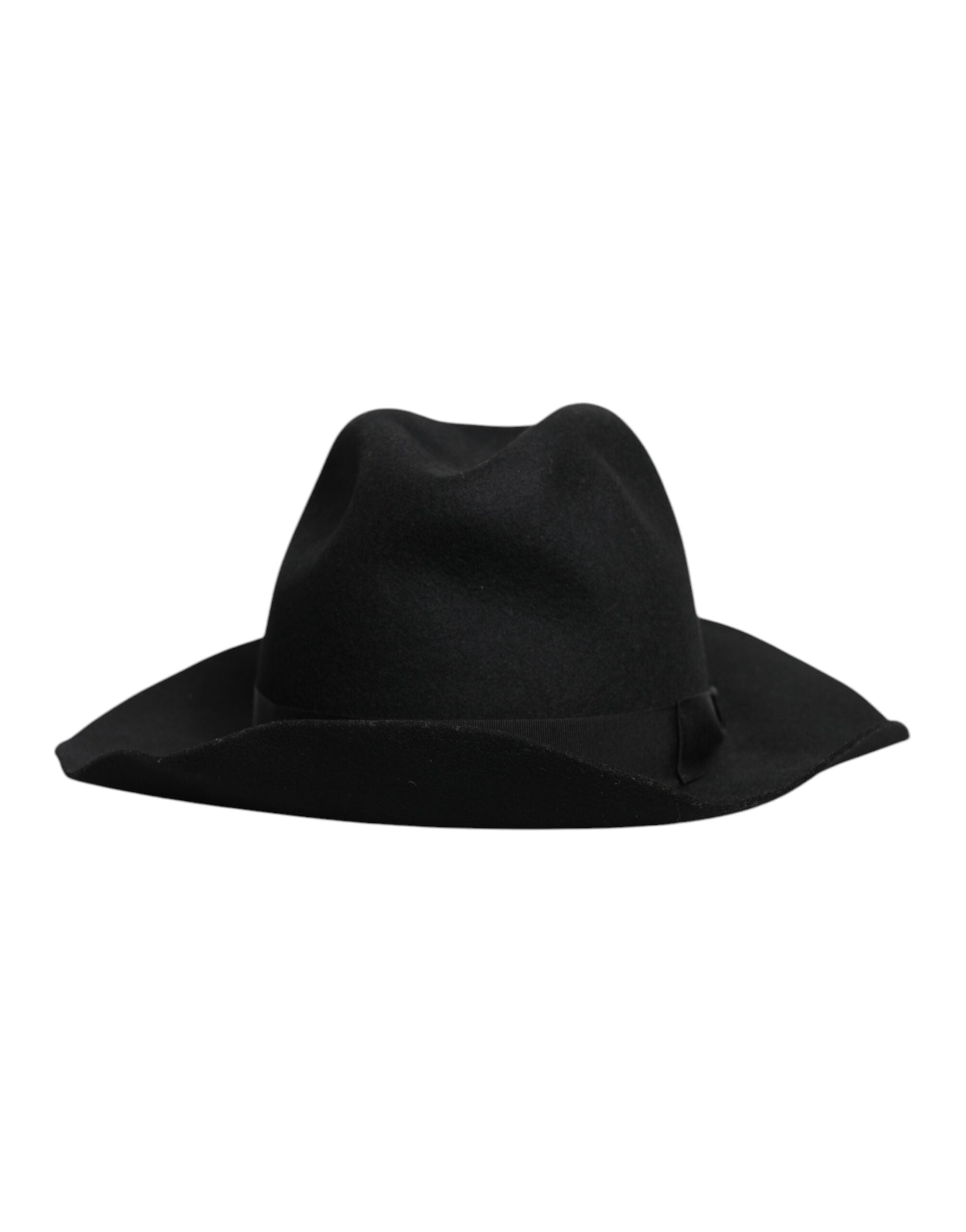 Sombrero fedora trilby negro de ala ancha de Dolce & Gabbana-2