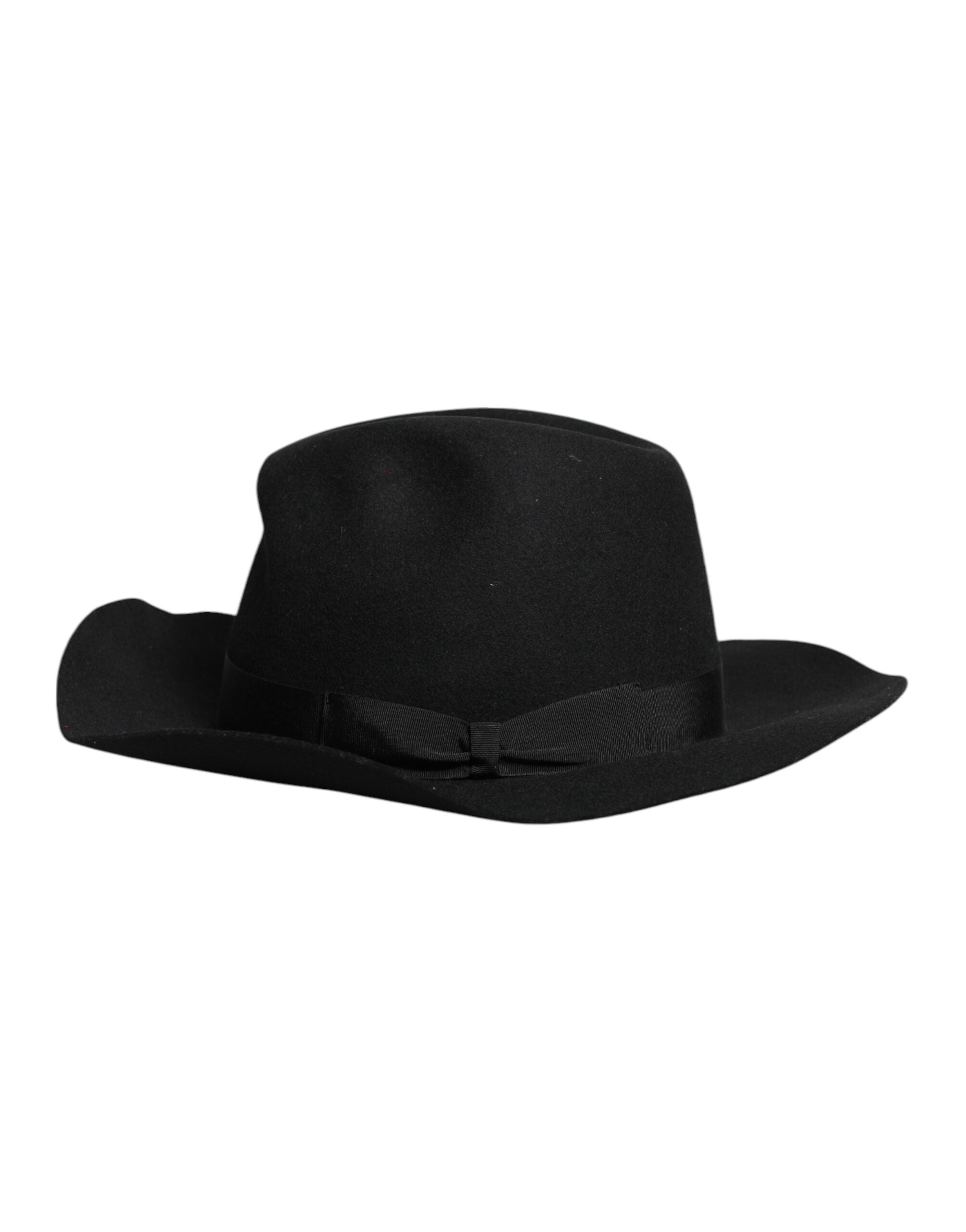 Sombrero fedora trilby negro de ala ancha de Dolce & Gabbana-3