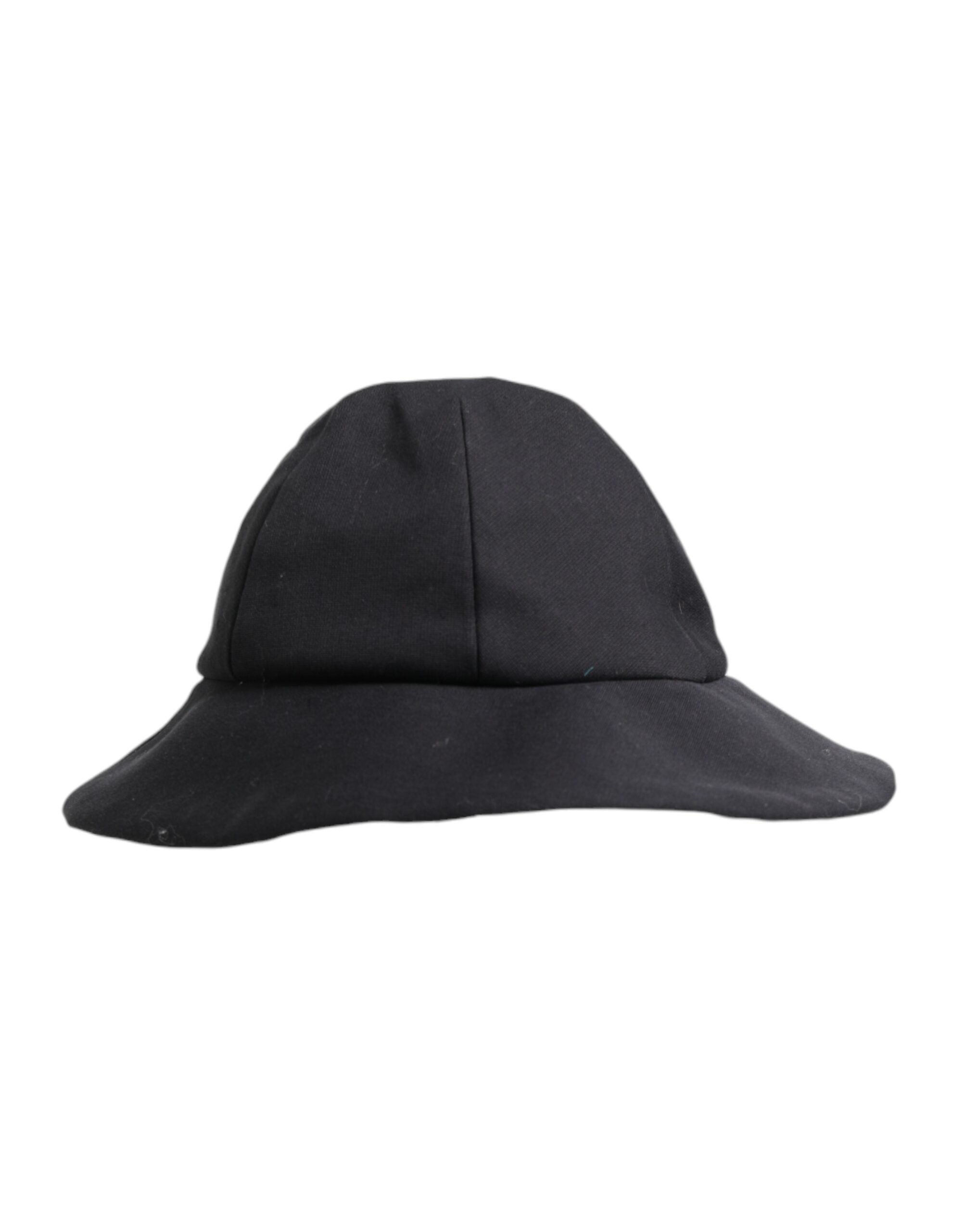 Dolce & Gabbana Schwarzer Eimerhut aus Baumwolle mit breiter Krempe-5