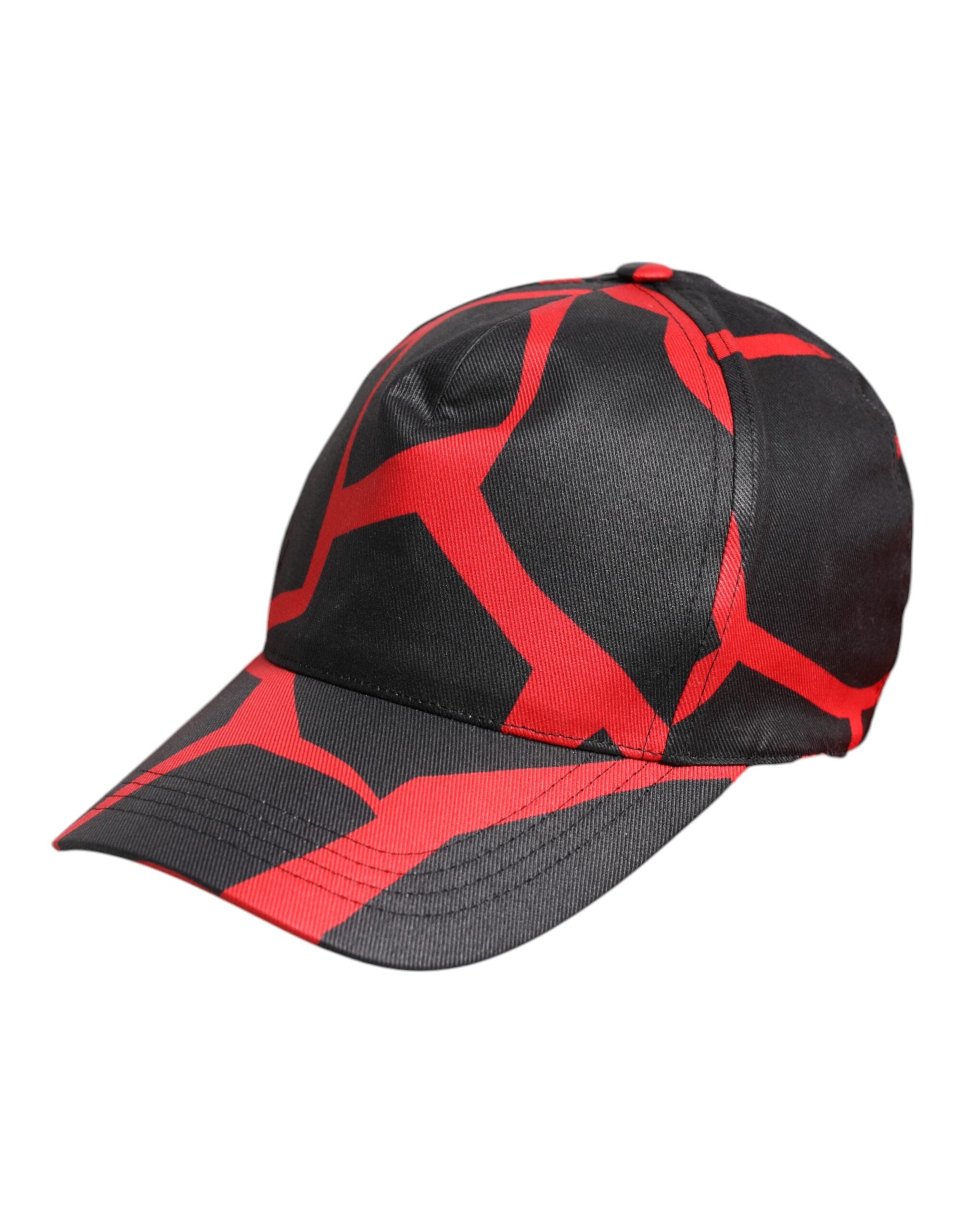 Dolce & Gabbana Red Black Lace Tulle Cotton Baseball Cap-5