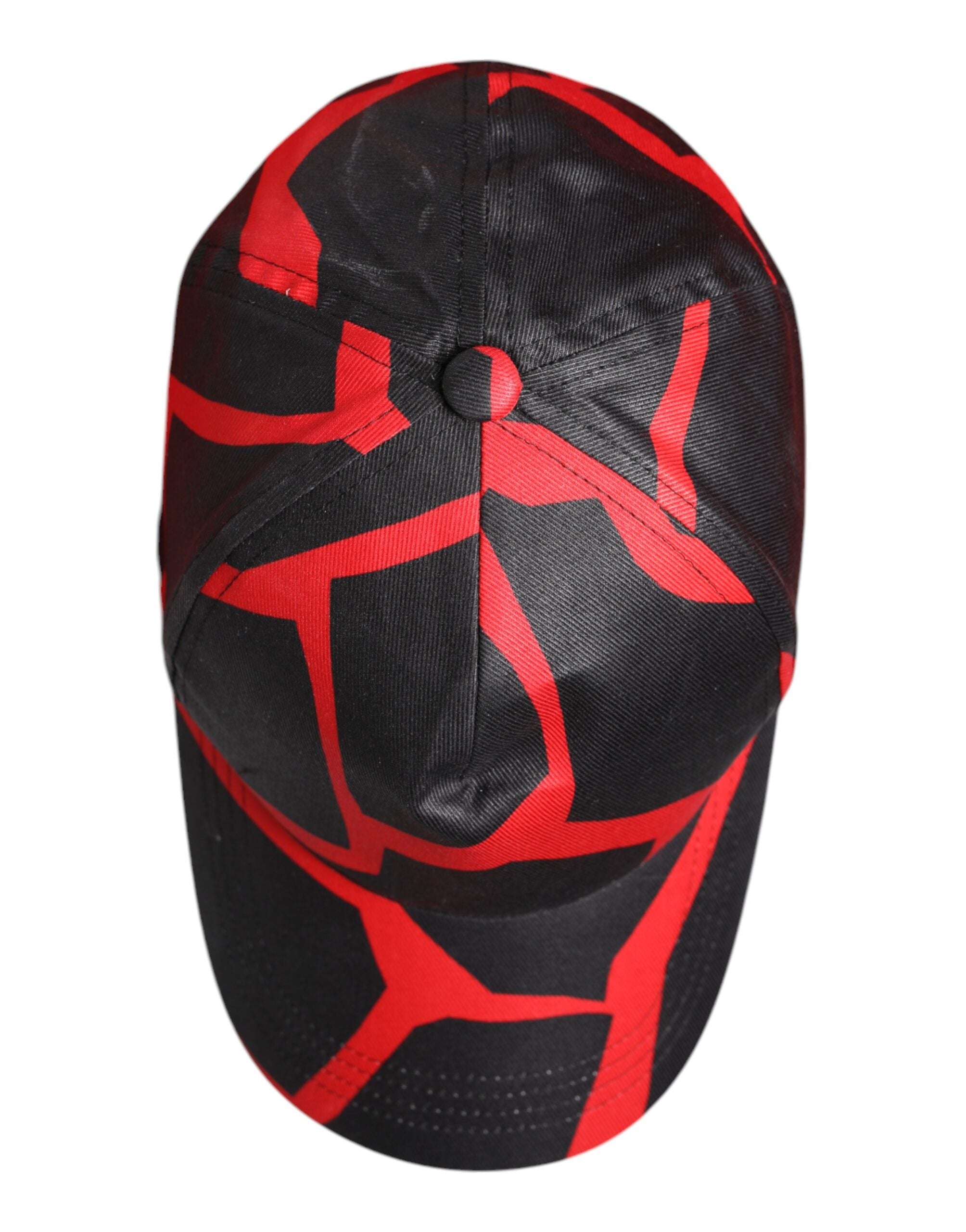 Dolce & Gabbana Red Black Lace Tulle Cotton Baseball Cap-6