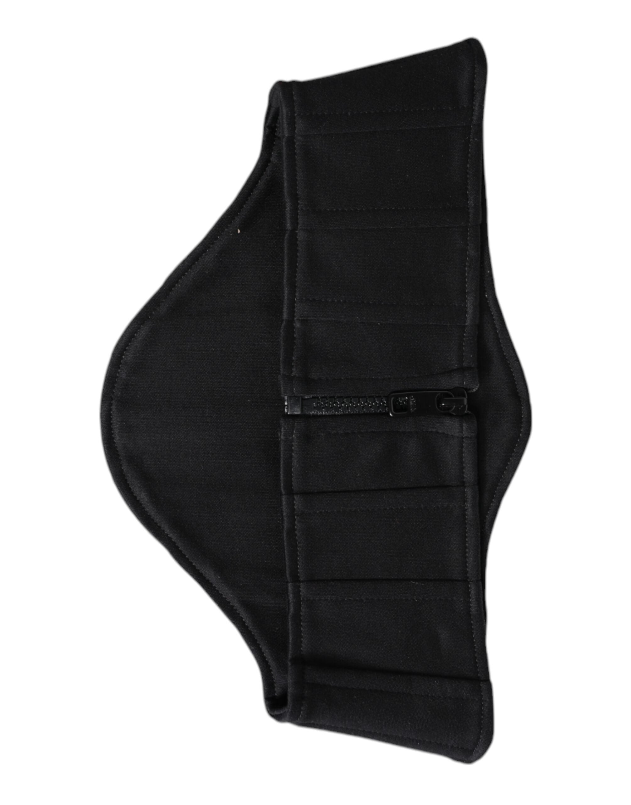 Dolce & Gabbana Black Cotton Waist Tuxedo Belt Cummerbund-2