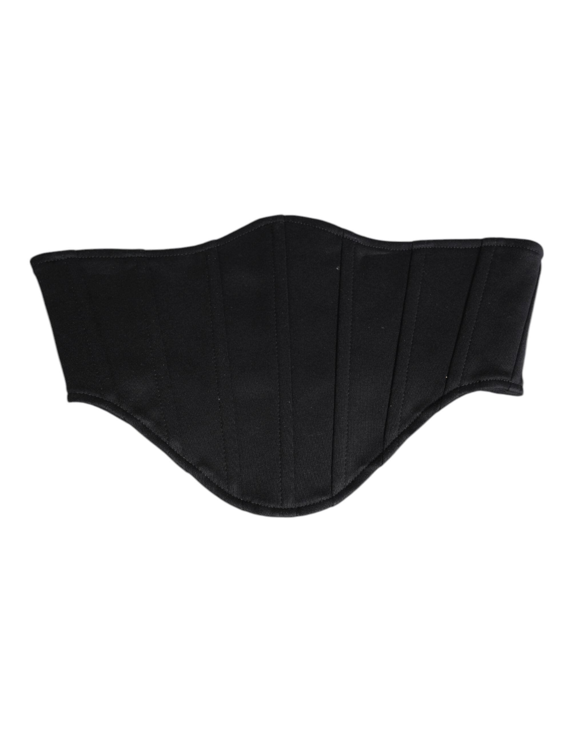 Dolce & Gabbana Black Cotton Waist Tuxedo Belt Cummerbund-3