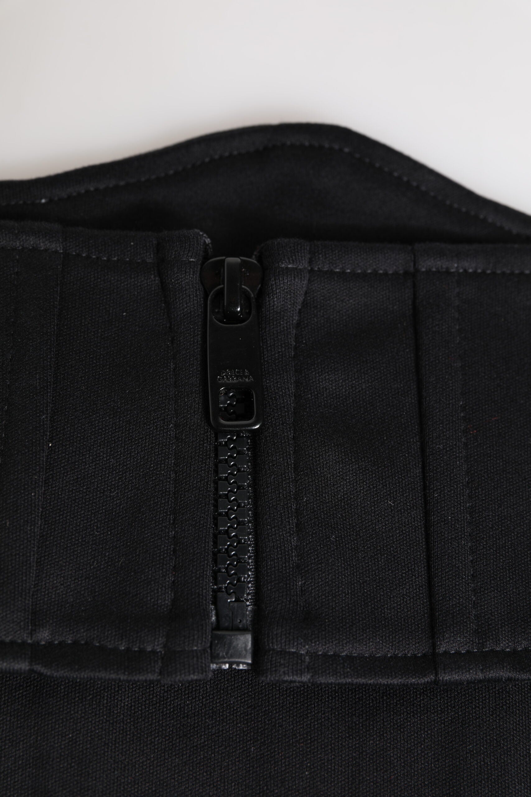 Dolce & Gabbana Black Cotton Waist Tuxedo Belt Cummerbund-4