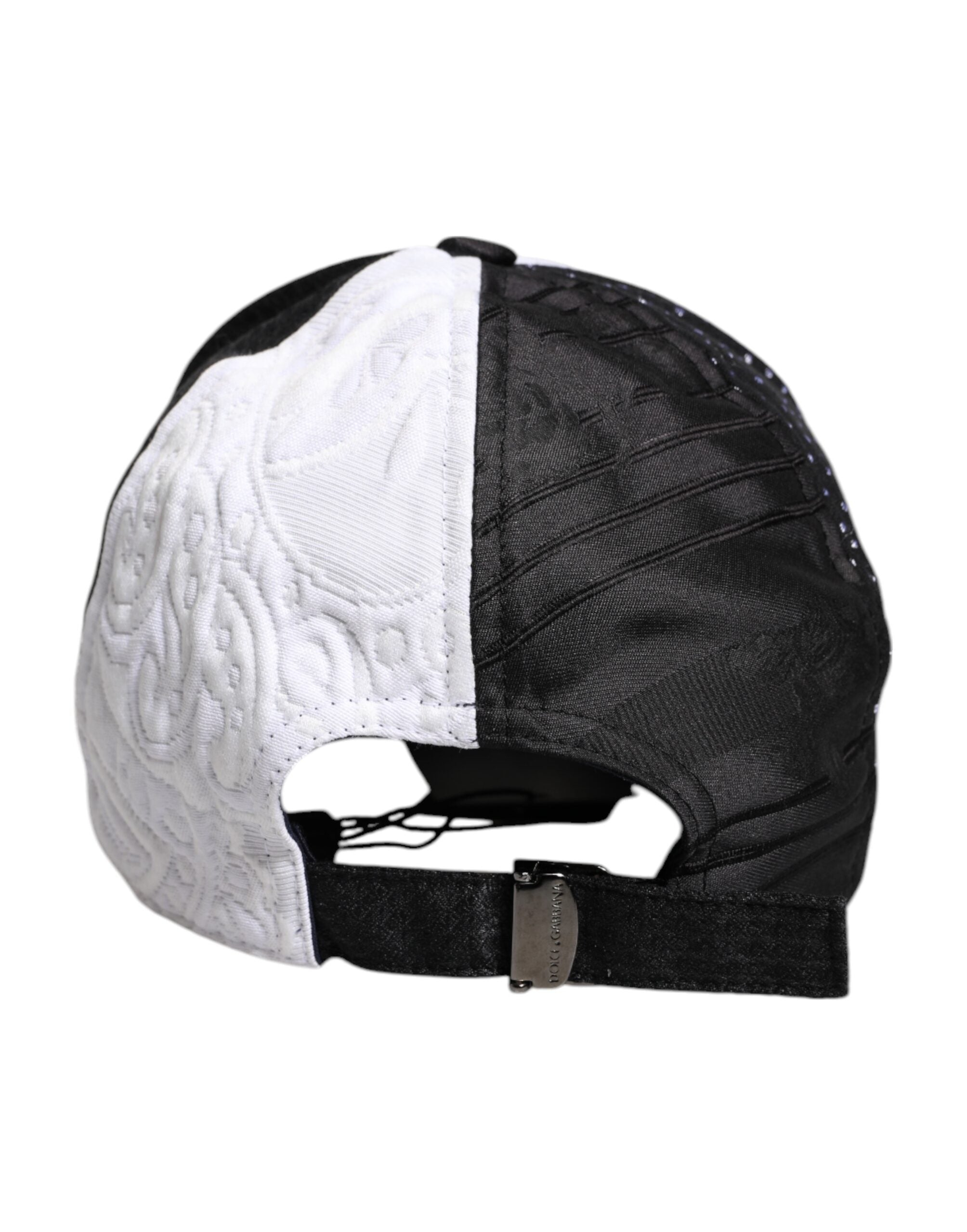 Dolce & Gabbana White Black Polka Dot Feathers Baseball Cap-5