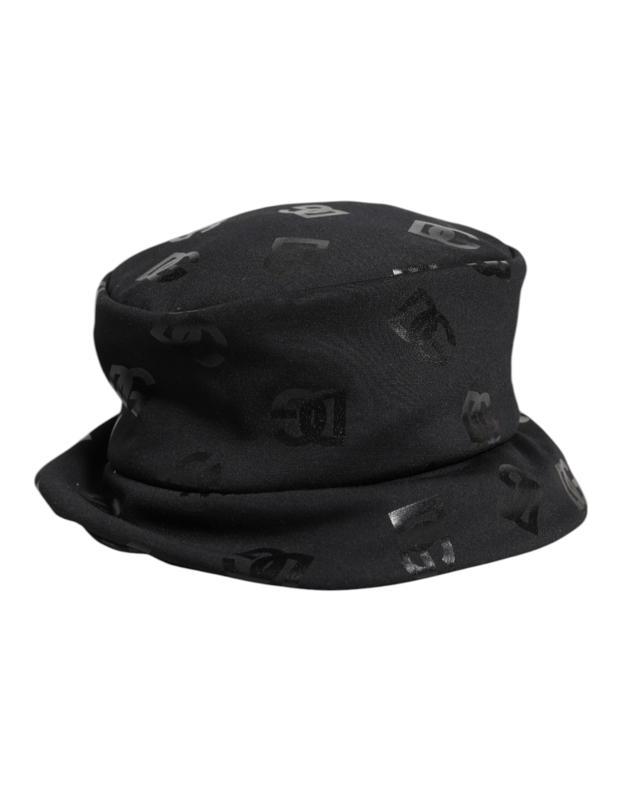 Dolce & Gabbana Black DG Monogram Polyester Jacquard Bucket Hat-2