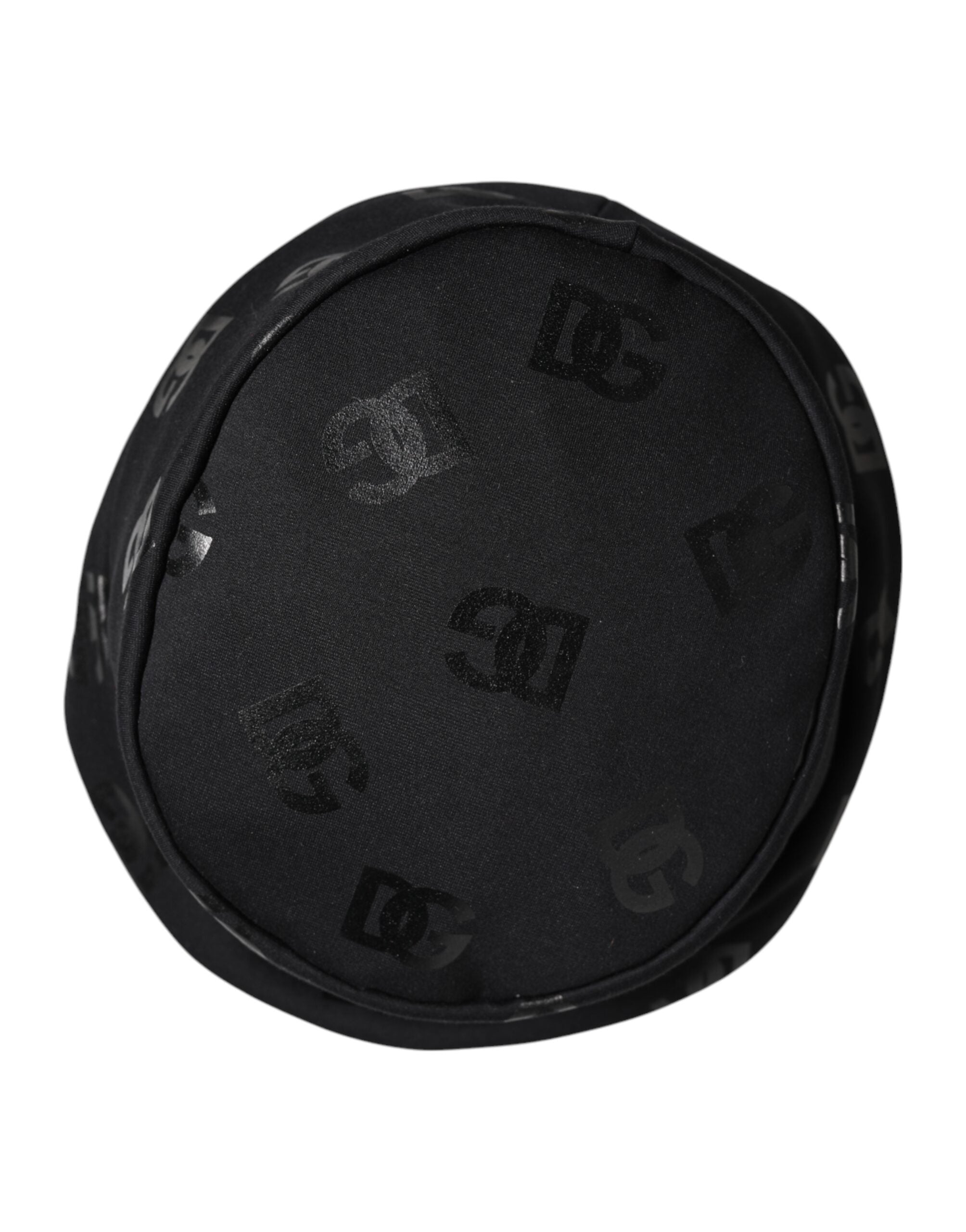 Dolce & Gabbana Black DG Monogram Polyester Jacquard Bucket Hat-3