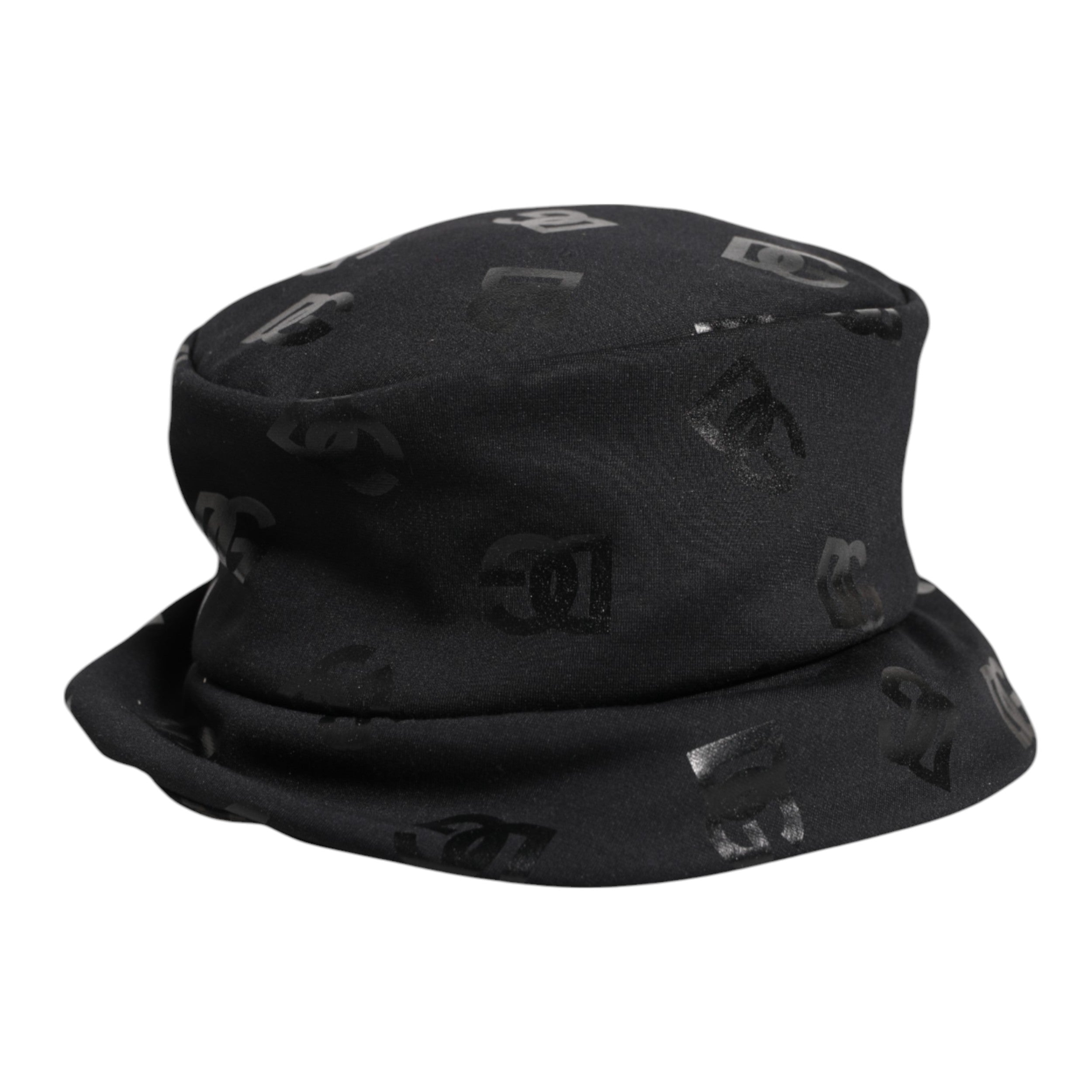 Dolce & Gabbana Black DG Monogram Polyester Jacquard Bucket Hat-5
