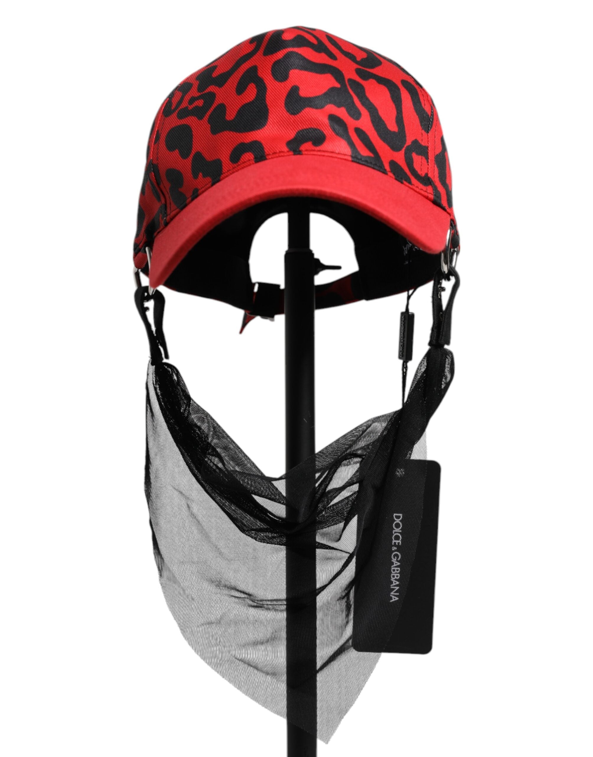 Dolce & Gabbana Red Cotton 6 Panels Women's Baseball Cap-2