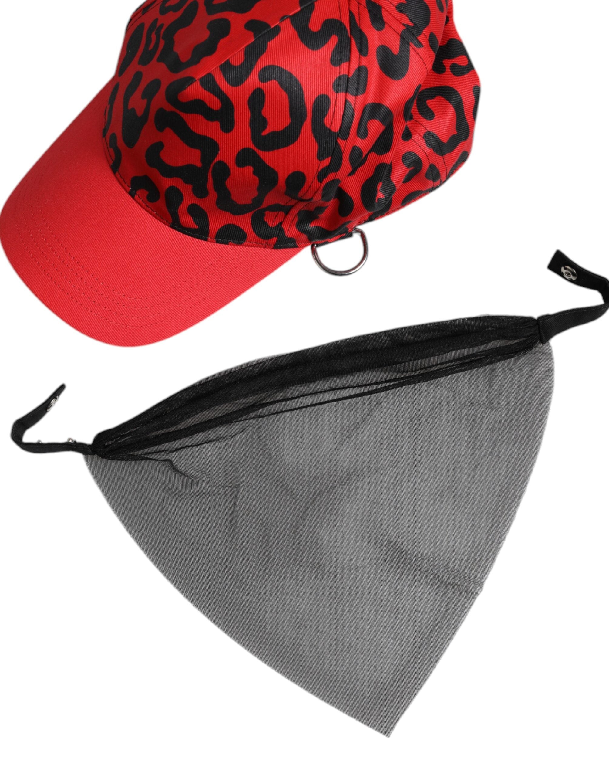 Dolce & Gabbana Red Cotton 6 Panels Women's Baseball Cap-8