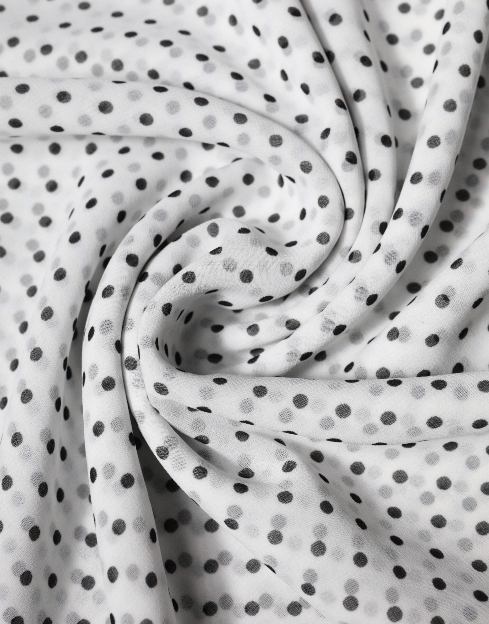 Dolce & Gabbana White Polka Dot Polyester Wrap Scarf-4