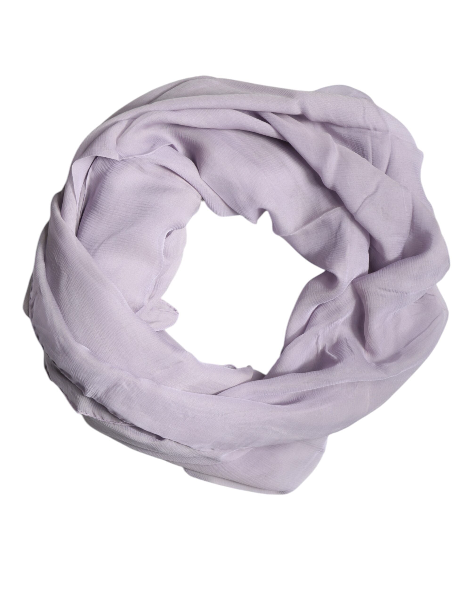 Dolce & Gabbana Purple Silk Scarf Rectangular Wrap Scarf-1