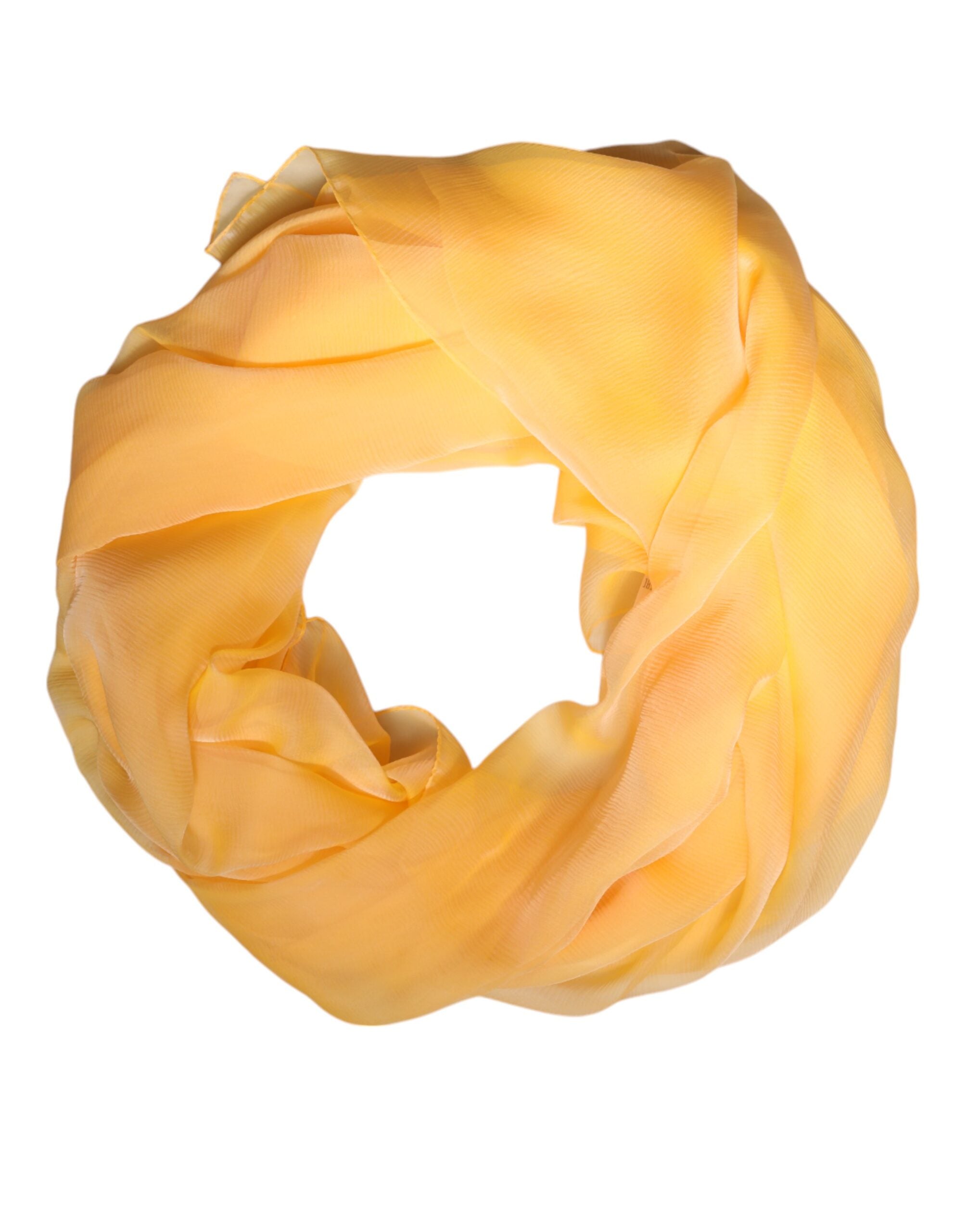 Dolce & Gabbana Yellow Silk Rectangle Wrap Scarf-2