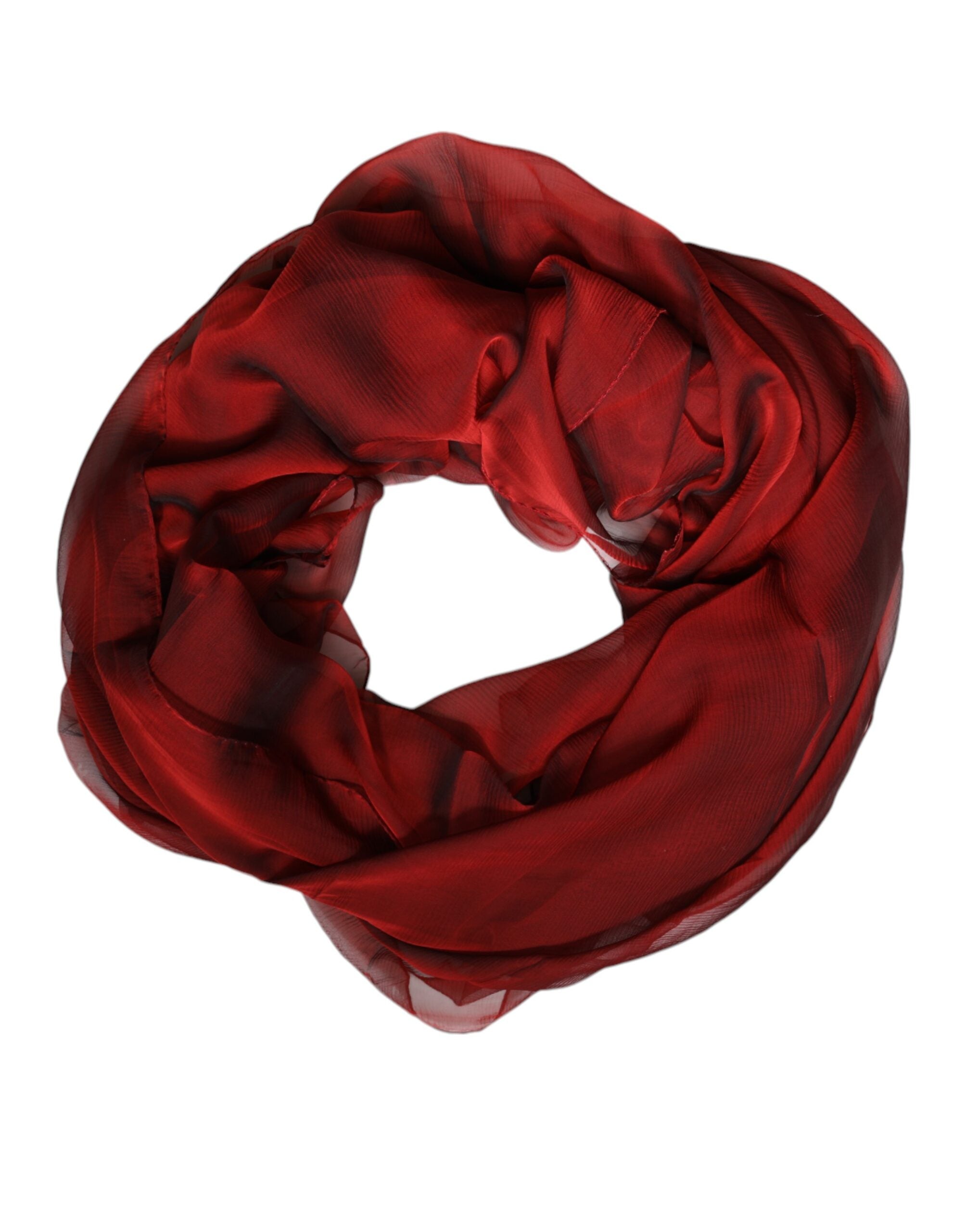 Dolce & Gabbana Red Silk Rectangular Scarf Women's Wrap Scarf-1