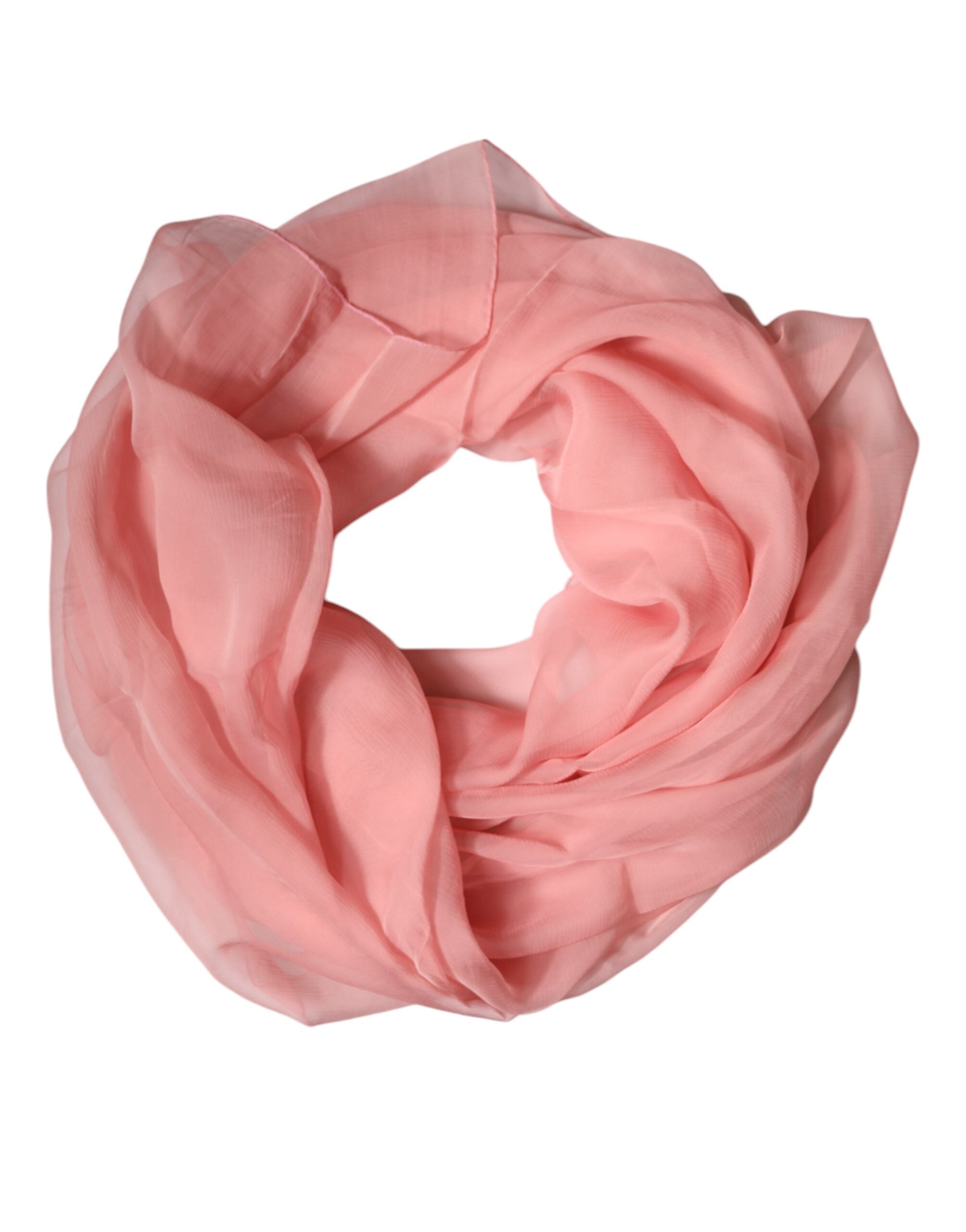 Bufanda cruzada rectangular de seda rosa de Dolce & Gabbana para mujer-2