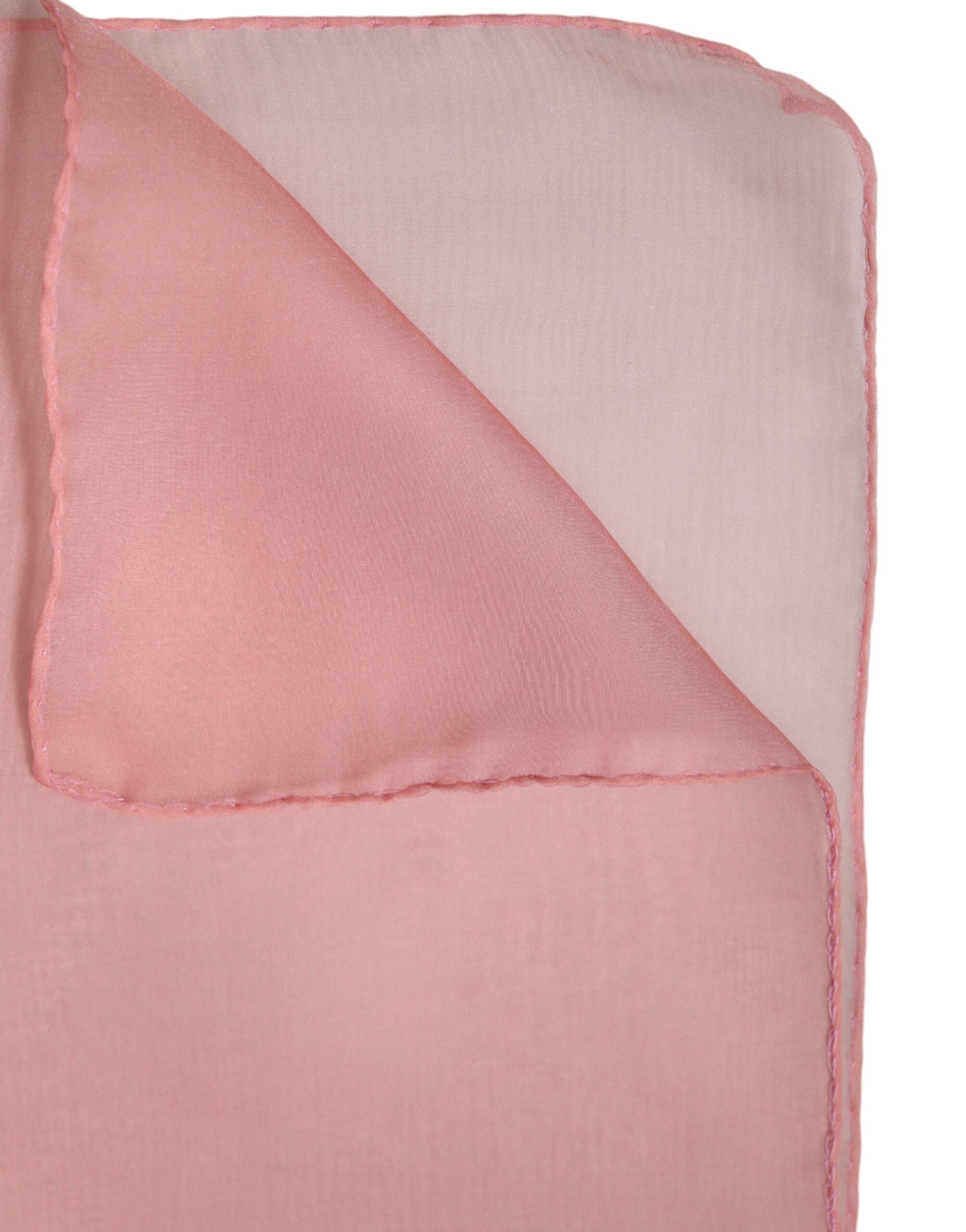 Bufanda cruzada rectangular de seda rosa de Dolce & Gabbana para mujer-5