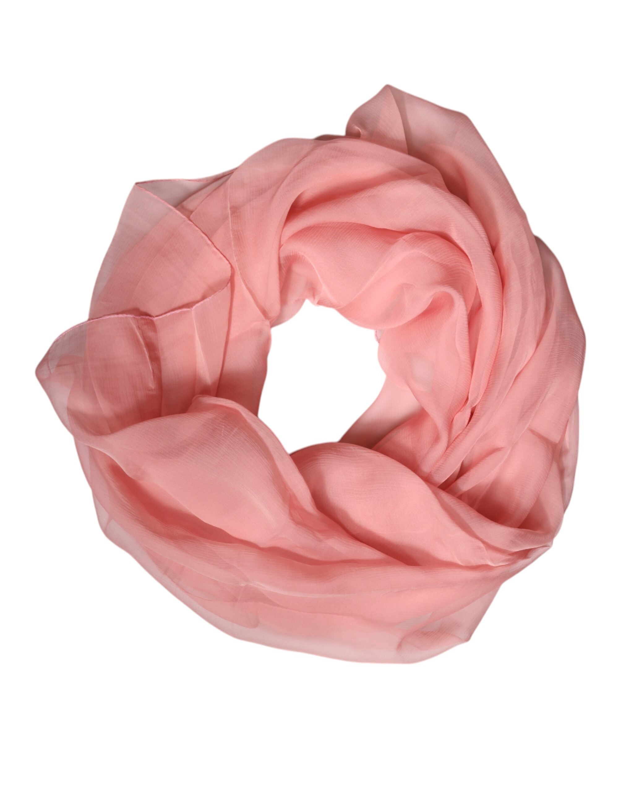 Bufanda cruzada rectangular de seda rosa de Dolce & Gabbana para mujer-7
