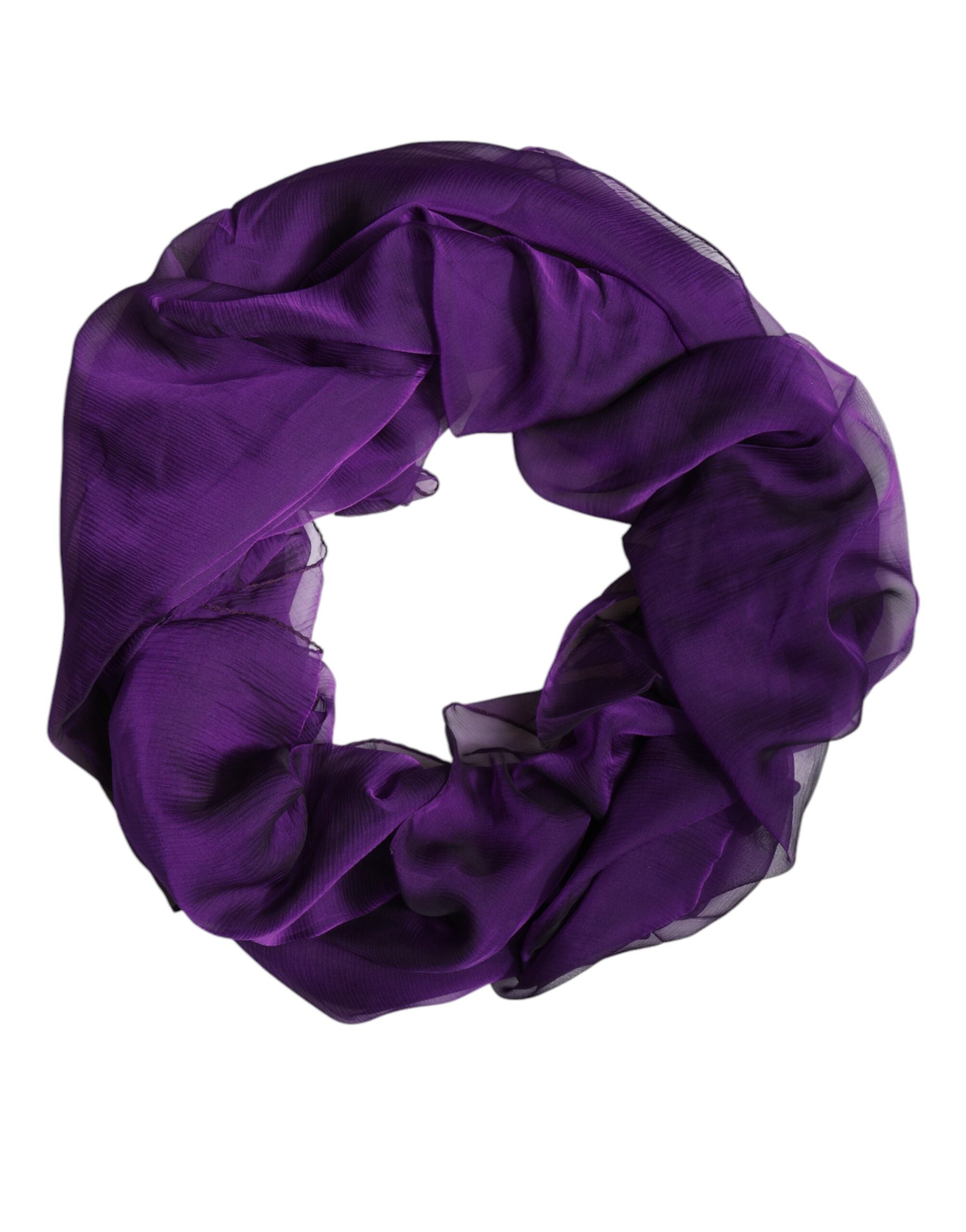 Pañuelo rectangular de seda morado de Dolce & Gabbana-1
